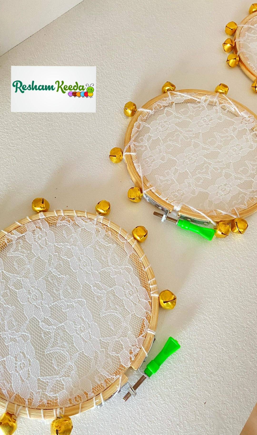 Beautiful Trending Wedding Bells Ghungroo Dafli Rattles for Welcoming Baby, Baby Shower, Bride, Baraat Phera Haldi Mehendi Entry Keertan Satsang Faag Faagotsav Krishna Janmotsav Janamashtmi Baby Shower Giveaways Return Gifts Gifting Favours (Pack of 10)
