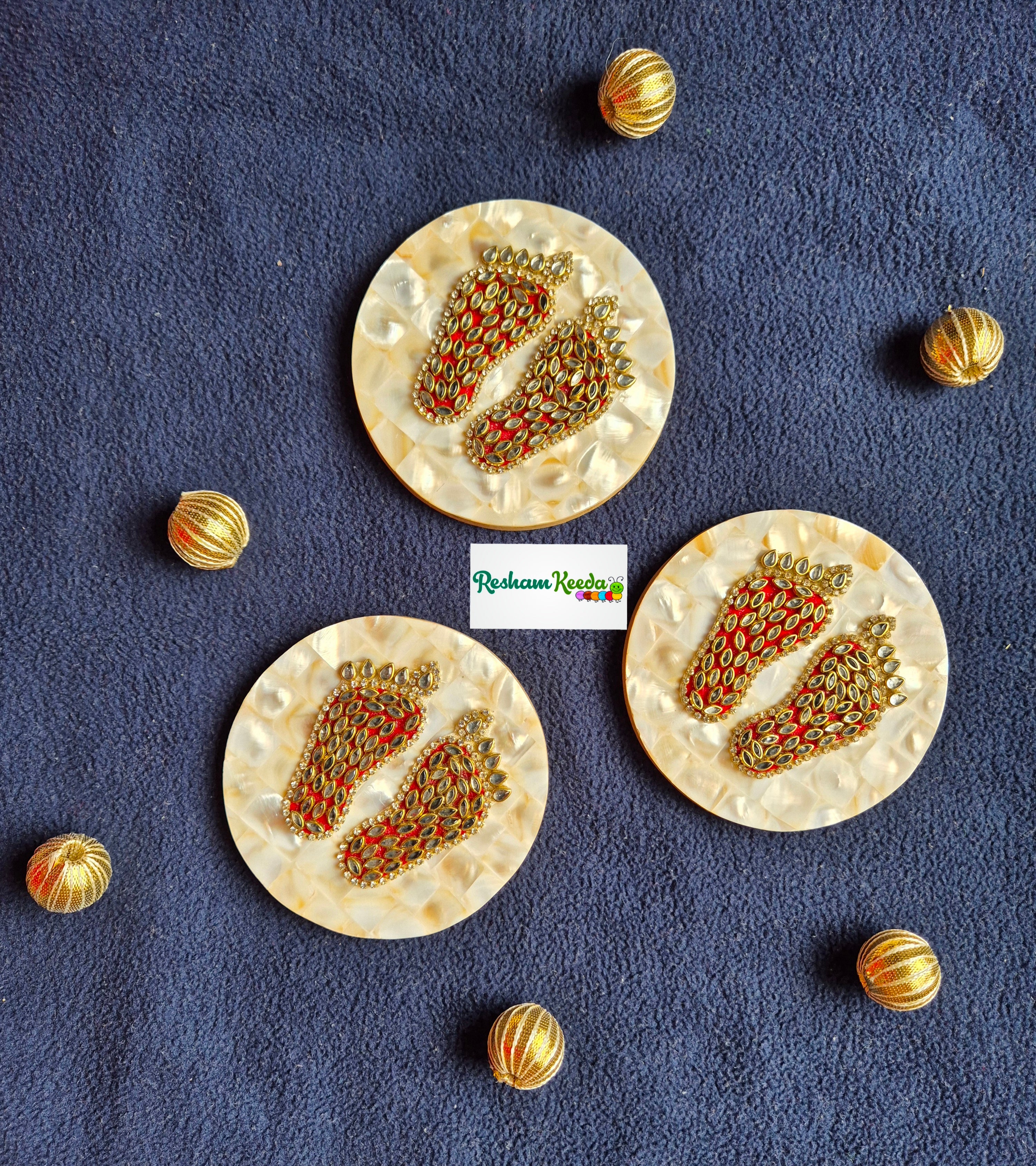 Readymade Rangoli Platter (Single Piece)