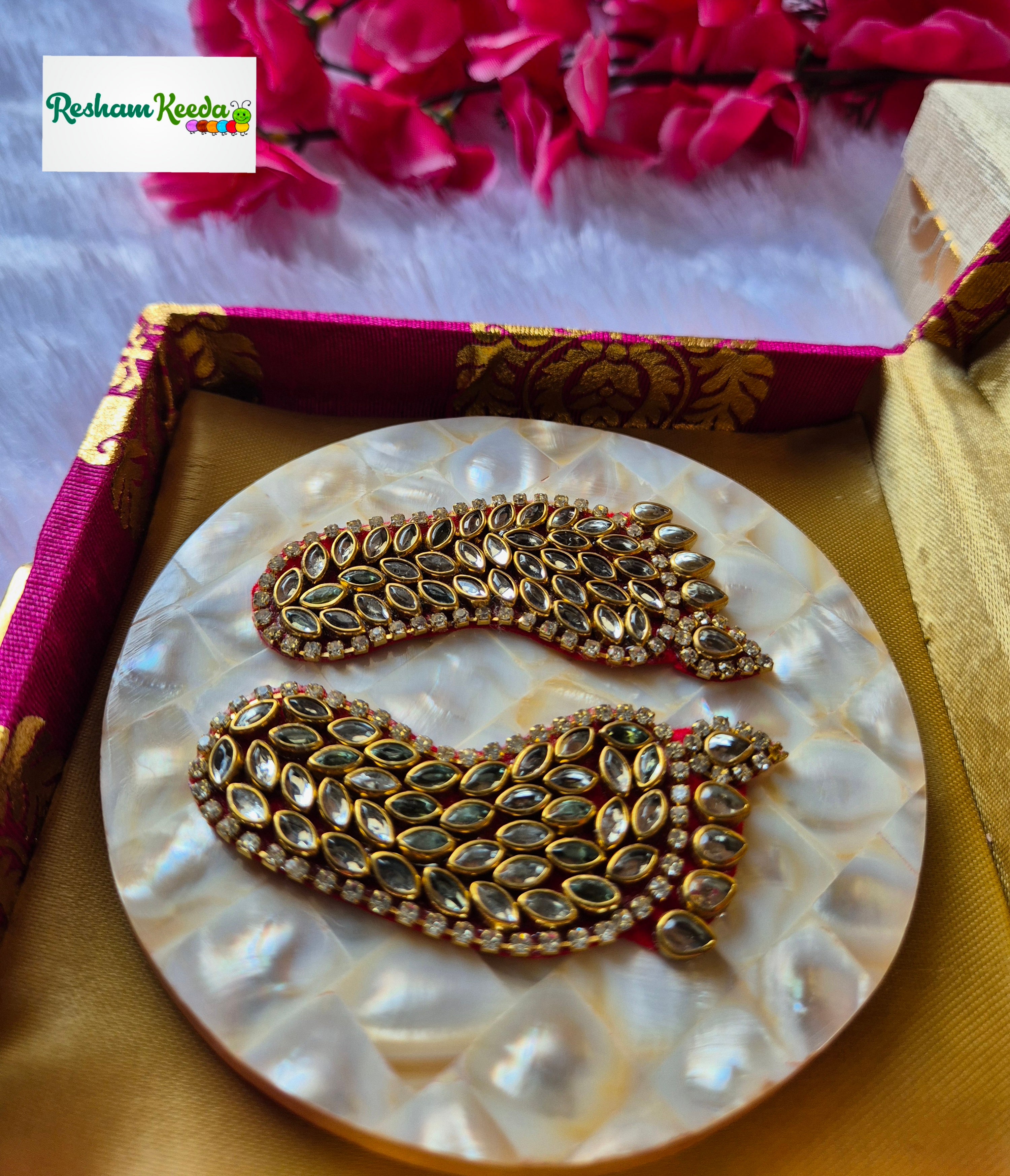 Readymade Rangoli Platter (Single Piece)