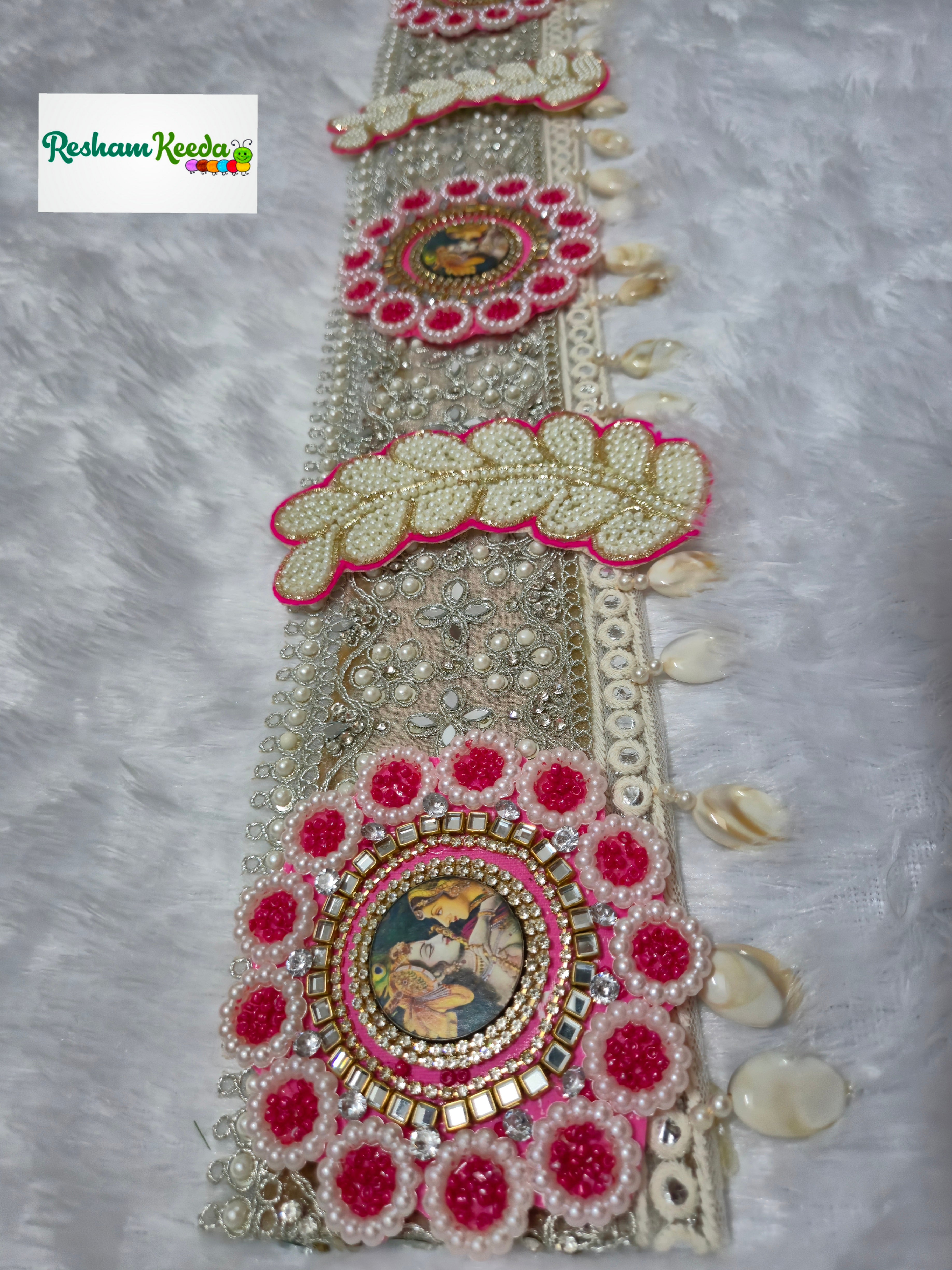 Beautiful Designer Radha Kishan Krishna Kanha Ji Bandarwal Toran Bandhanwar For Diwali Navratri Krishna Janmashtmi Grah Pravesh House Warming Wedding Festival Home Decoration