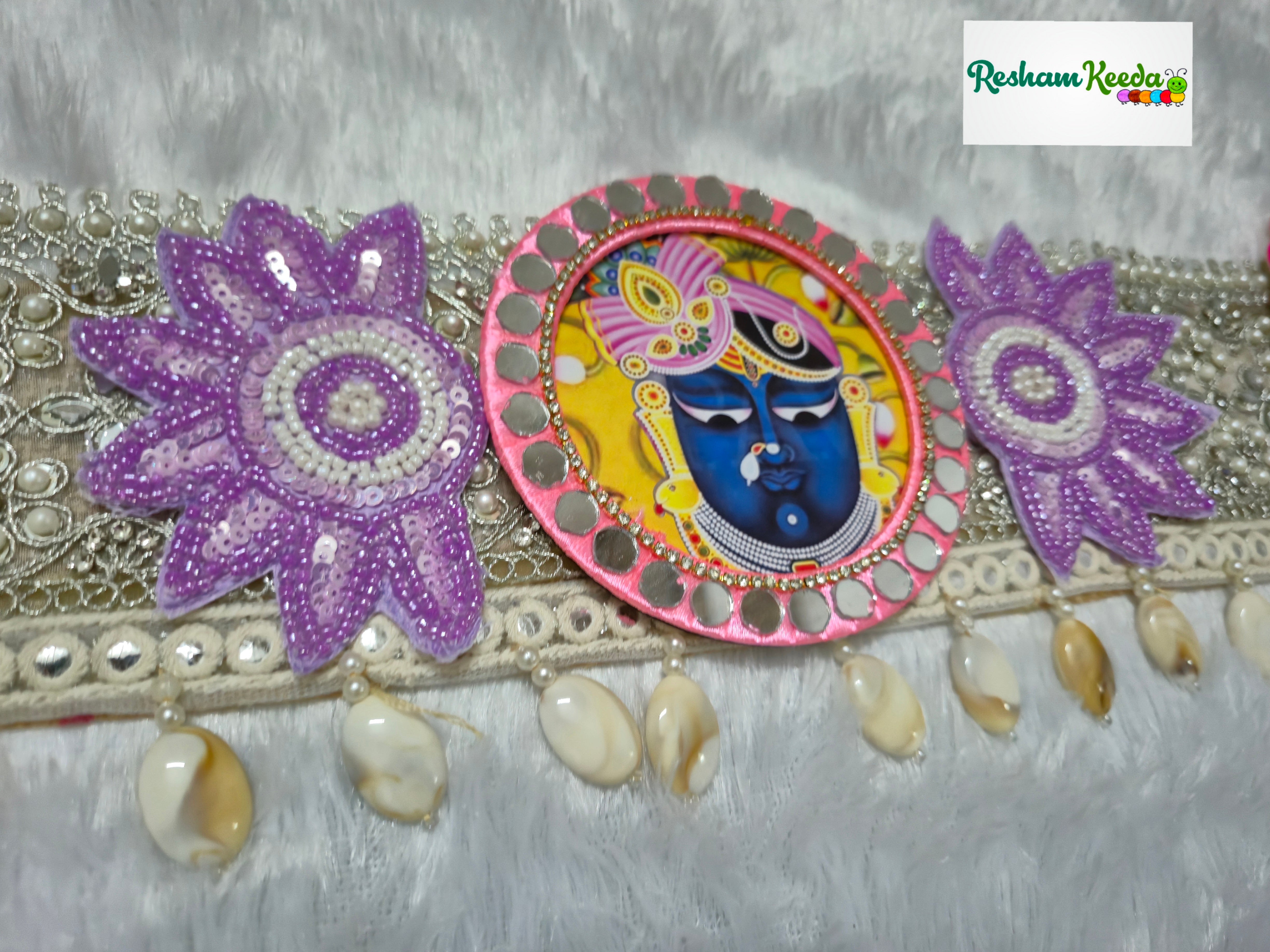 Trending Heavy Designer Mirror Work SrinathJi Cow Bandarwal Toran Bandhanwar For Diwali Navratri Kirishna Janmashtmi Grah Pravesh House Warming Wedding Festival Home Decoration