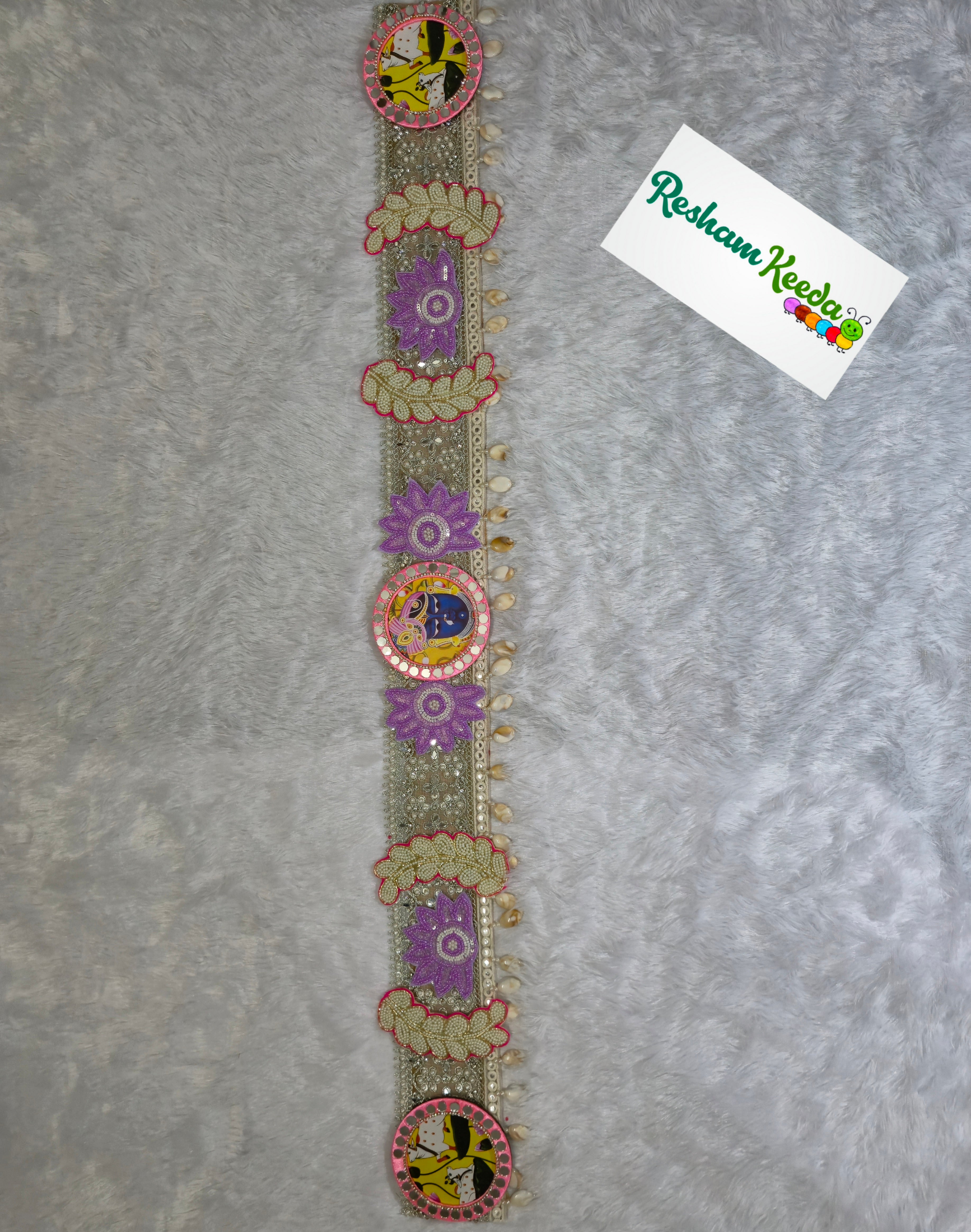 Trending Heavy Designer Mirror Work SrinathJi Cow Bandarwal Toran Bandhanwar For Diwali Navratri Kirishna Janmashtmi Grah Pravesh House Warming Wedding Festival Home Decoration