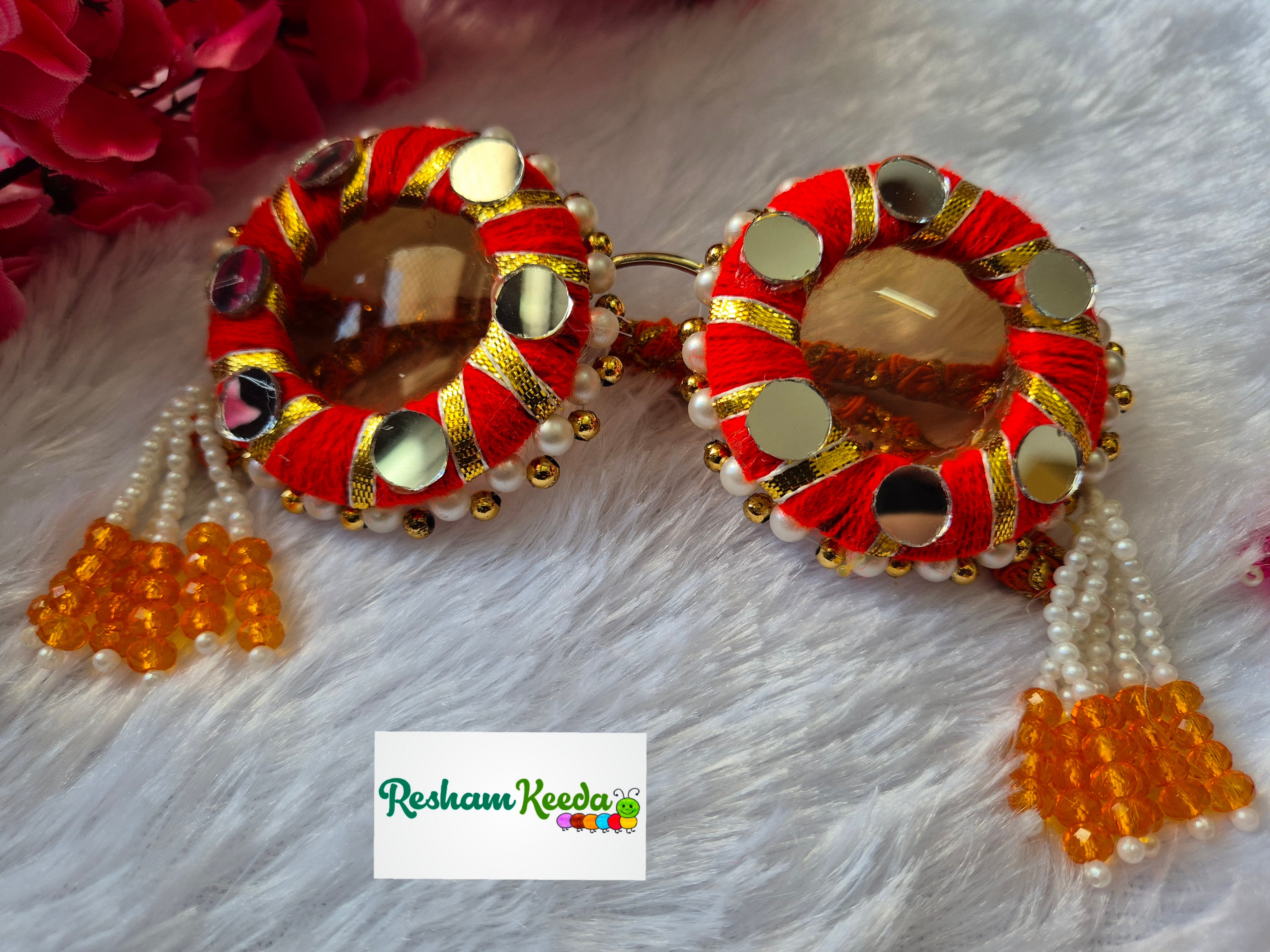 Most Viral Premium Exclusive Decorated Goggles Chashma Glasses Specs Sunglasses Shades for Haldi Mehendi Carnival Bachelors Wedding Birthday Anniversary Baby Shower Diwali Dandiya Garba Navratri Teej Kitty and Theme Parties Photo Props (Pack of 5)