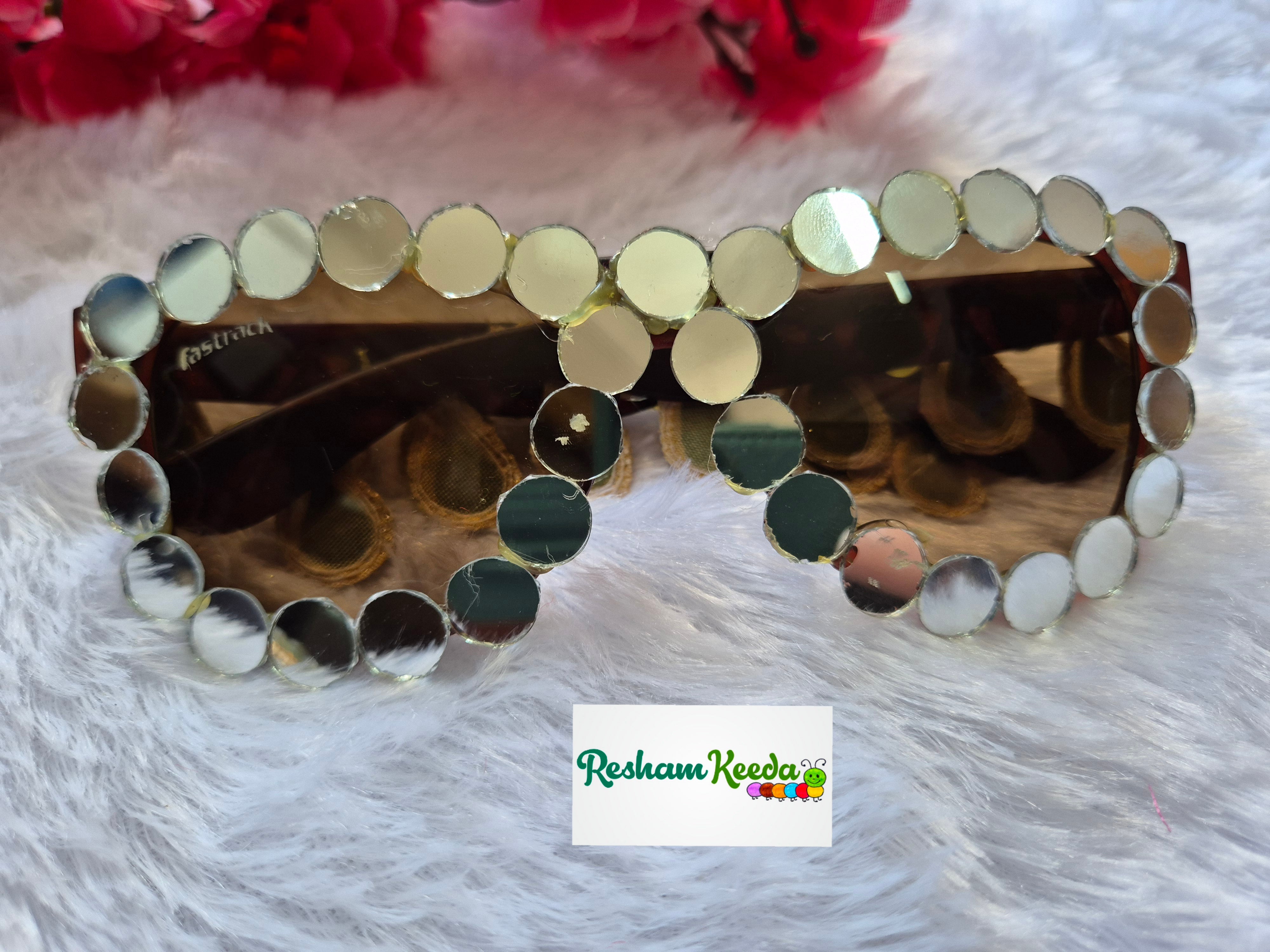 Most Trending Premium Exclusive Decorated Goggles Chashma Glasses Specs Sunglasses Shades for Haldi Mehendi Carnival Bachelors Wedding Birthday Anniversary Baby Shower Diwali Dandiya Garba Navratri Teej Kitty and Theme Parties Photo Props (Pack of 5)