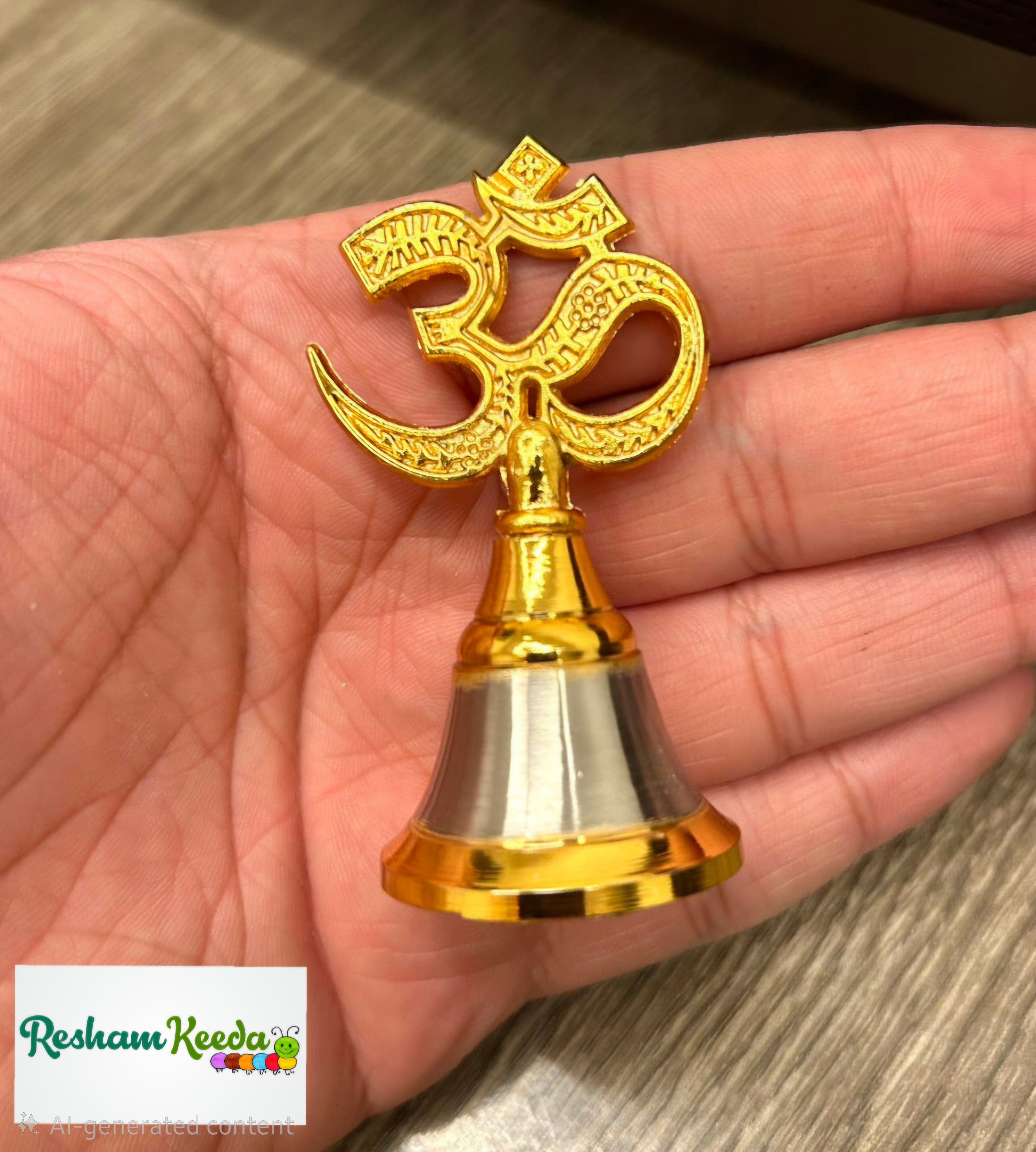 Beautiful Trending OM Bell Ghanti Rattles for Baby Welcome, Bride, Baraat Phera Haldi Mehendi Wedding Keertan Satsang Faag Faagotsav Krishna Janmotsav Janamashtmi Baby Shower Giveaways Return Gifts Gifting Favours (Pack of 20)