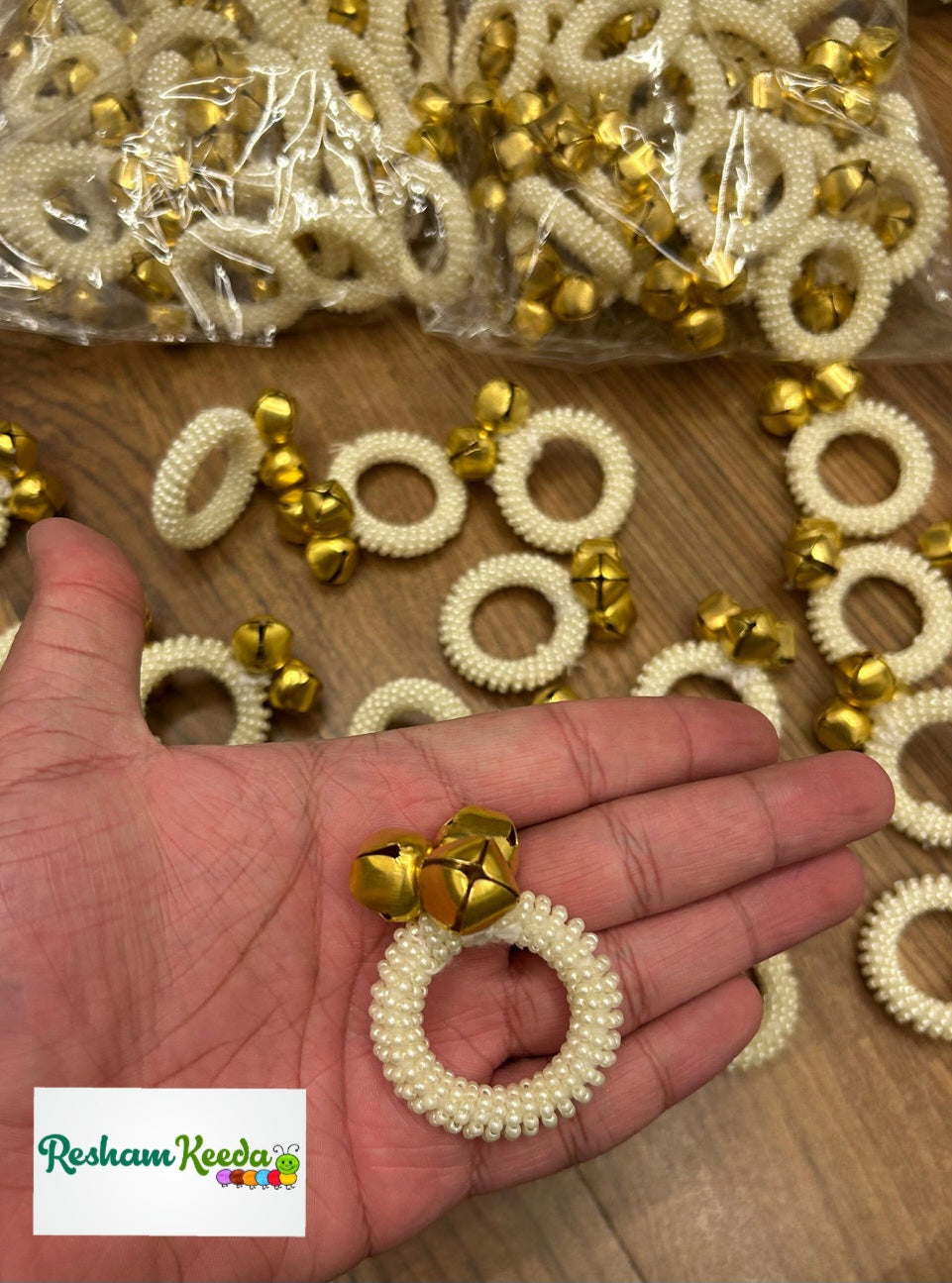 Beautiful Trending Wedding Bells Ghungroo Bangles Daflis Rattles for Welcoming Baby, Bride, Baraat Phera Haldi Mehendi Keertan Satsang Bhajan Faag Faagotsav Krishna Janmotsav Janamashtmi Baby Shower Giveaways Return Gifts Gifting Favours (Pack of 15)