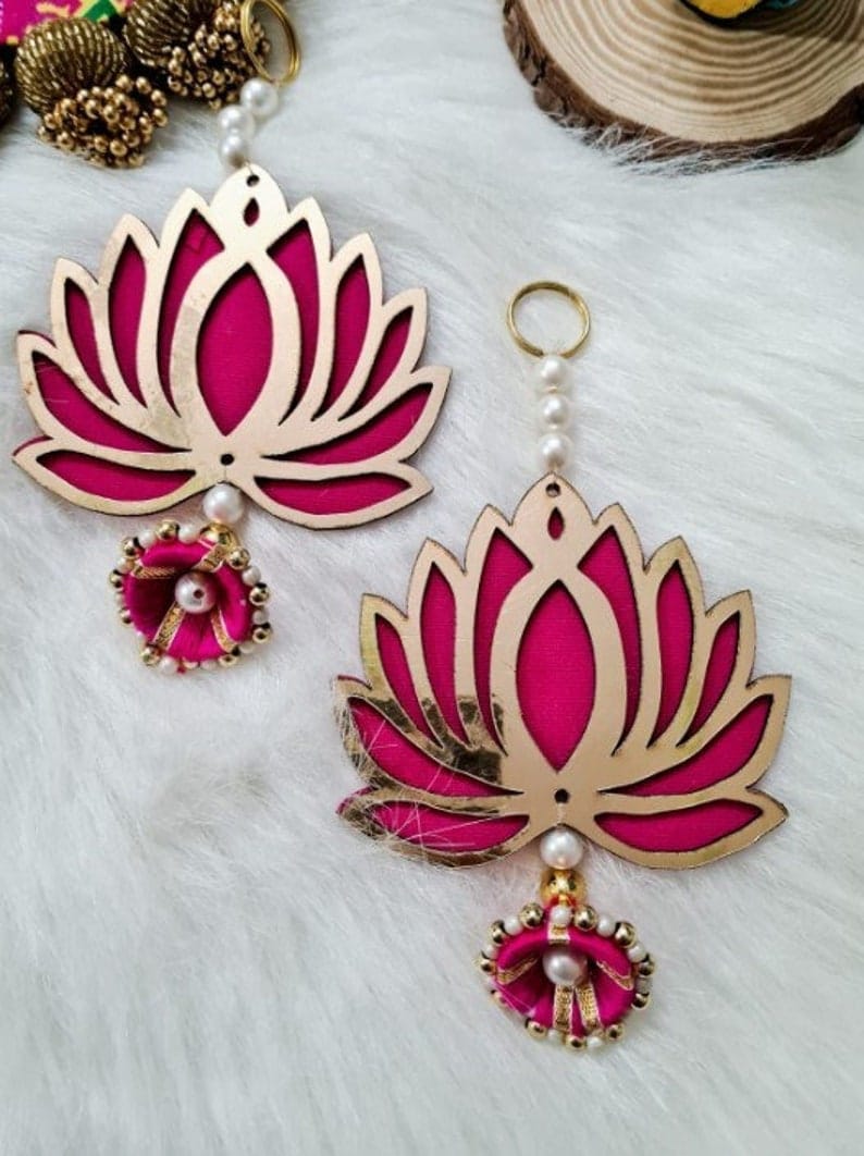 Lotus Wall Hanging for Diwali Festival Decoration (5 Pairs)
