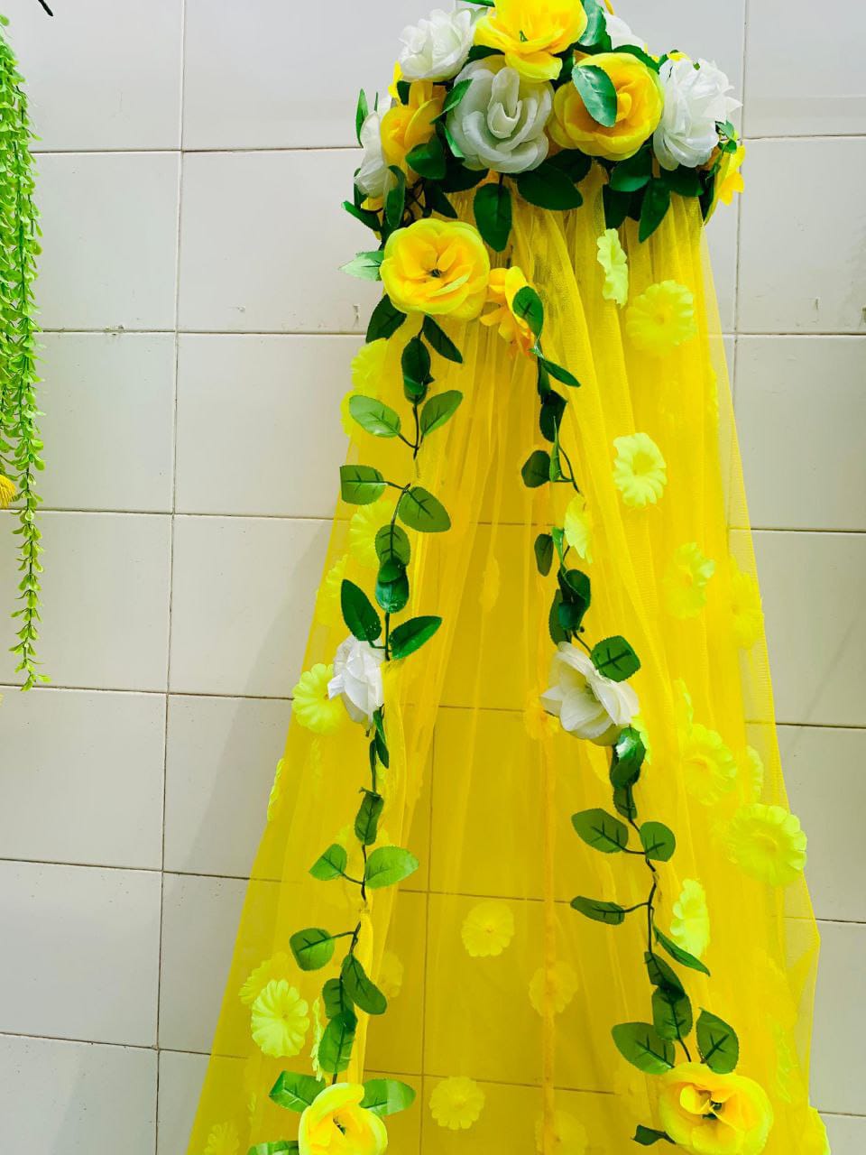 Rose Flowers Canopy - Perfect for Haldi / Mehandi / Festive / Pooja Decoration