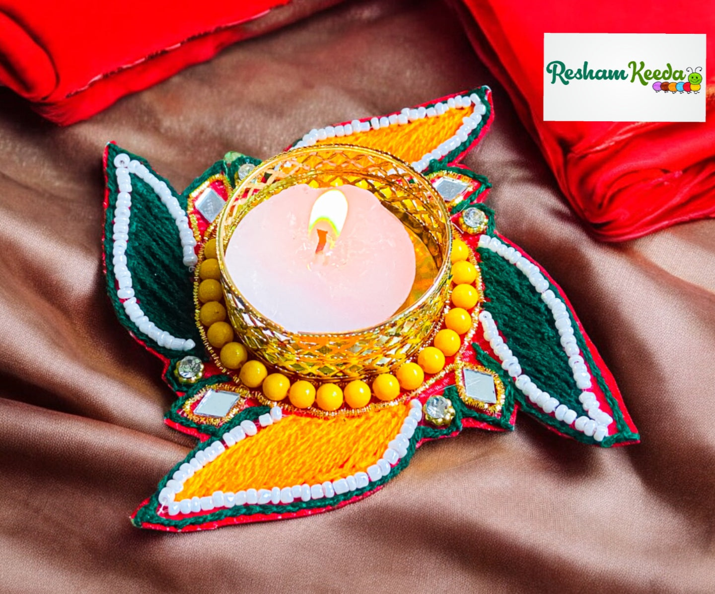 Budget Friendly Handcrafted Swastik Tlight and Candle Holders for Wedding Diwali Festival and Home Decoration and Gifting (Pack of 5)