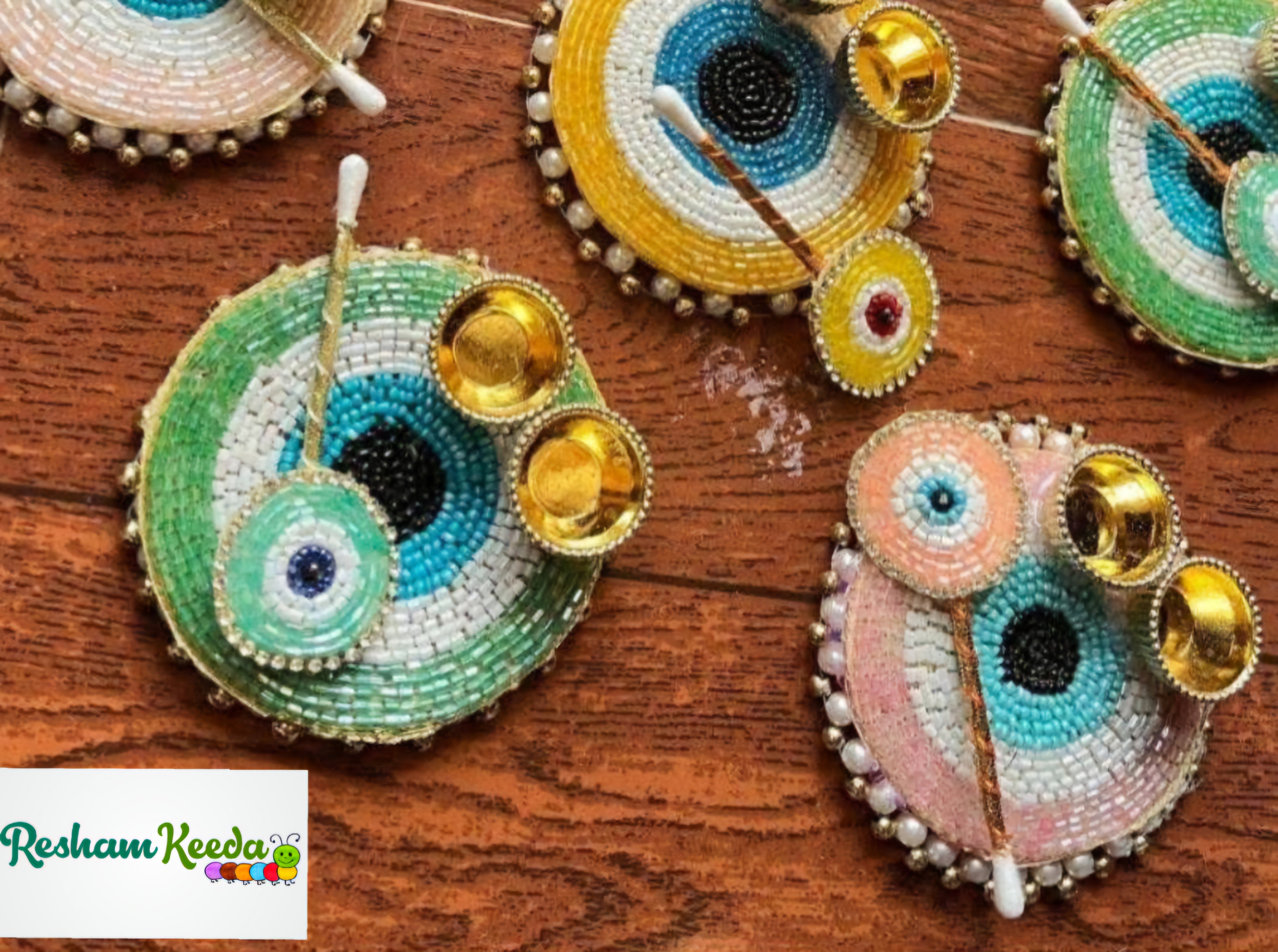 Beautiful Evil Eye Theme Roli Chawal Platter with Matching Tilak Stick Platter for Rakhi Rakshabandhan Diwali Festival Wedding Ceremonies and Haldi Mehendi Giveaways Return Favours Gifting (Pack of 5)