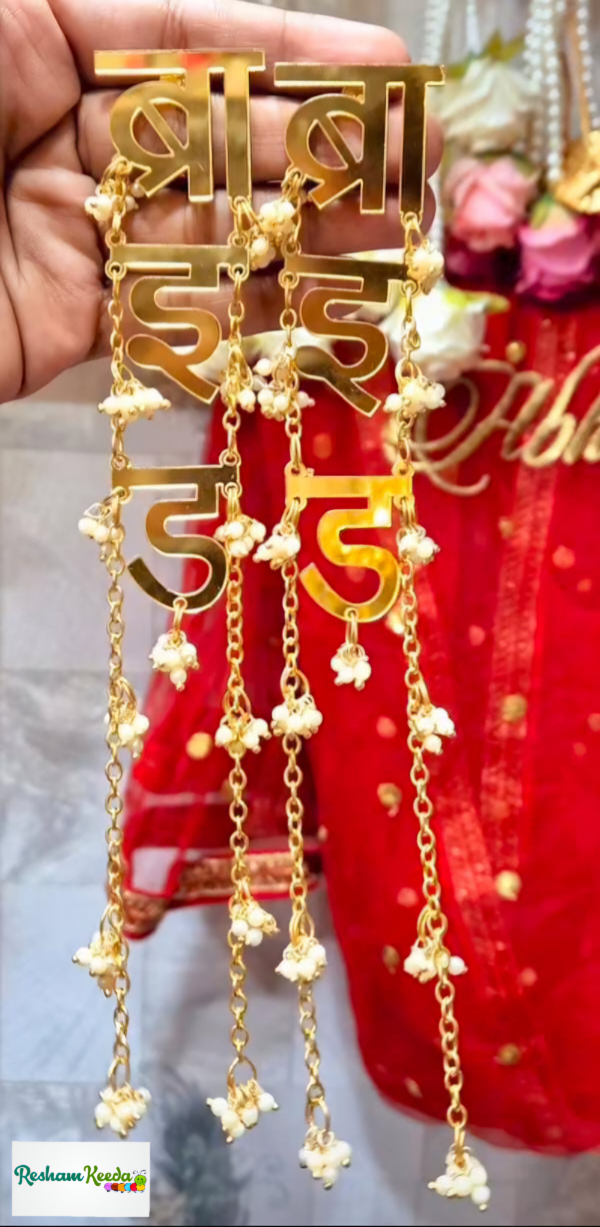 Beautiful Acrylic Long Bridal Bride Earrings for Haldi Mehendi Carnival Wedding Ceremony