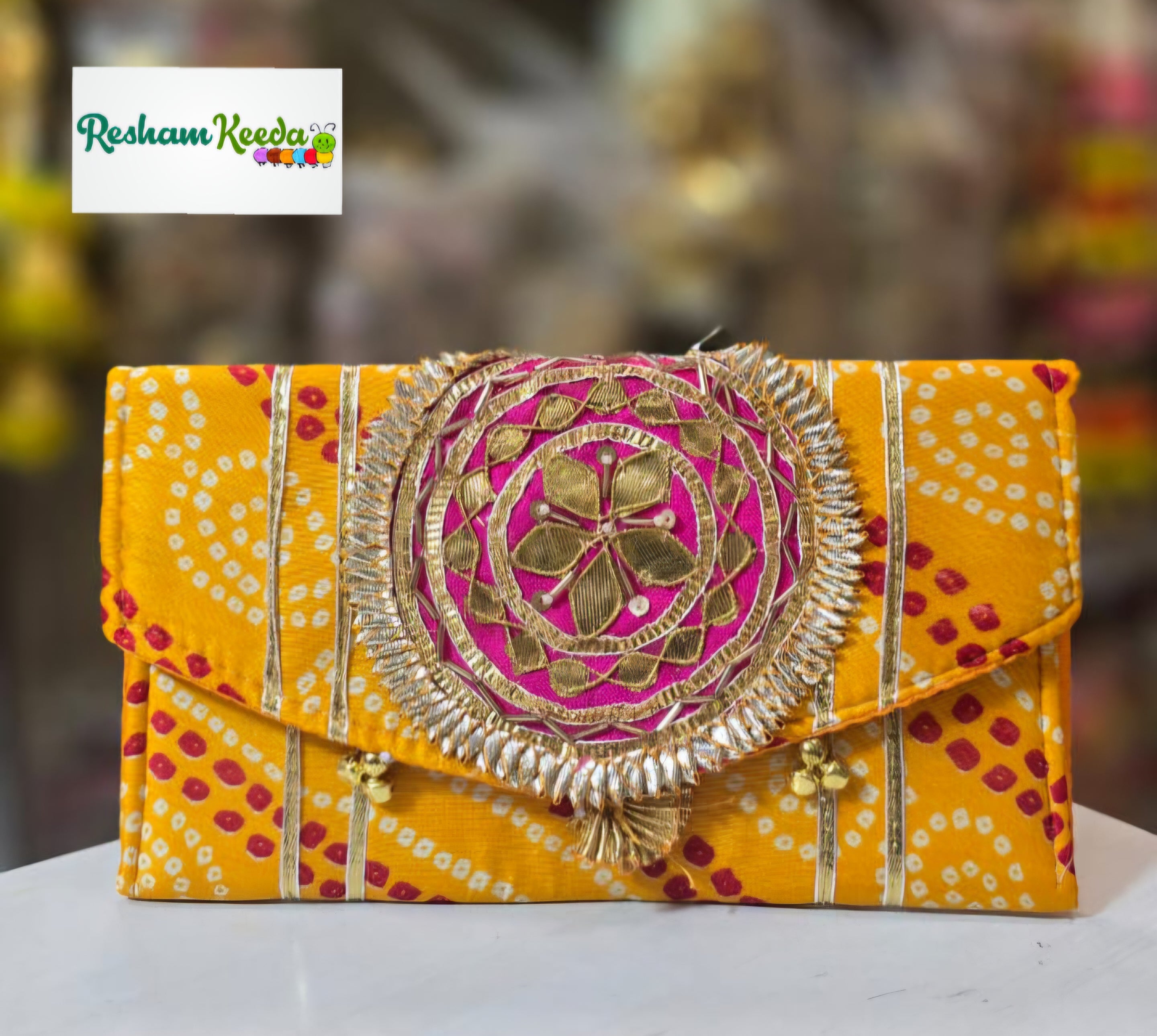 Beautiful Gota Patti Bandhani Bandhej Print Shagun Lifafa Envelopes For Haldi Mehendi Return Favours Giveaways and Wedding Festive Gifting