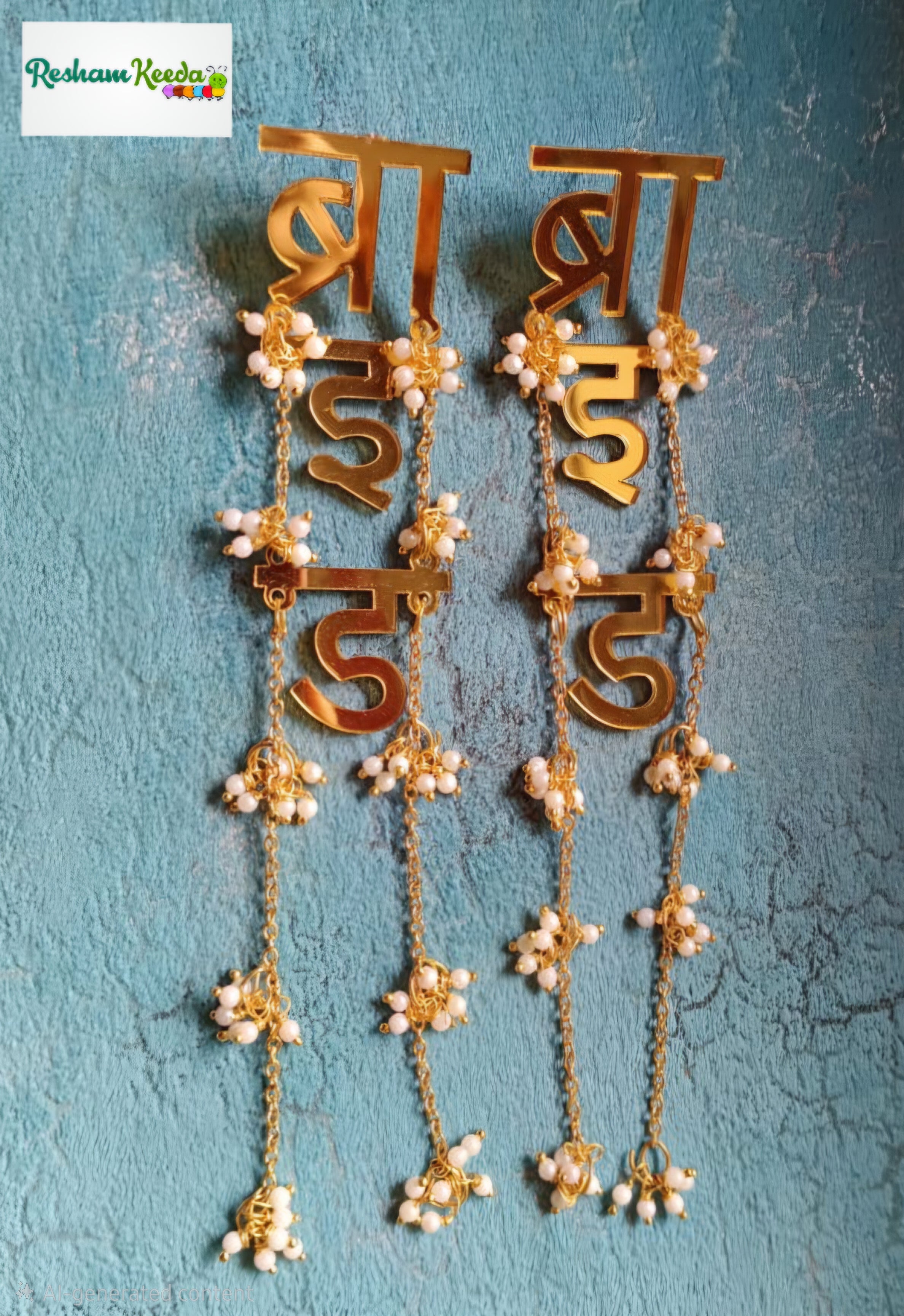 Beautiful Acrylic Long Bridal Bride Earrings for Haldi Mehendi Carnival Wedding Ceremony