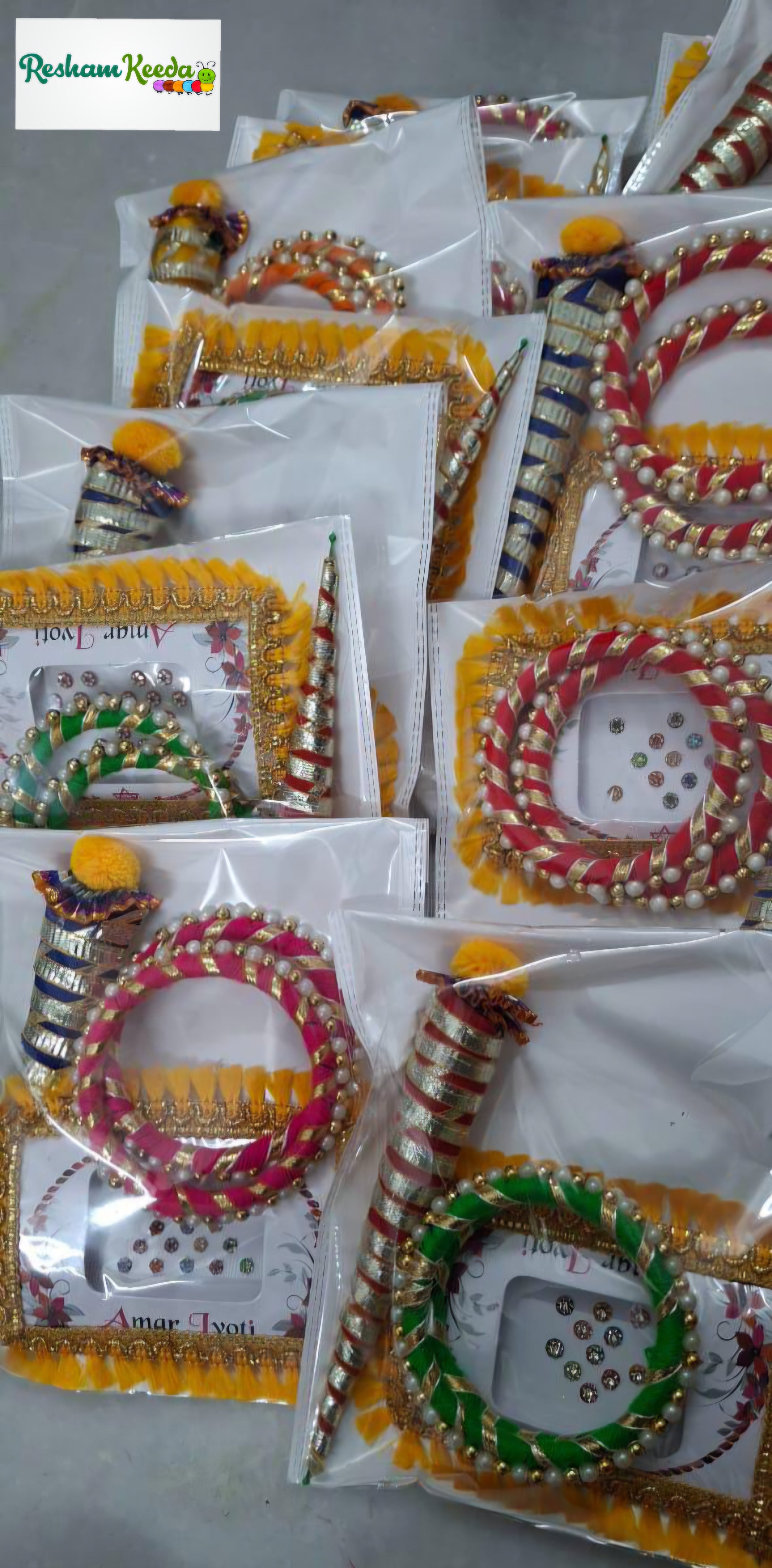 Budget Friendly Bangles, Bindi and Mehendi Cone Combo Gift Hamper Perfect for Return Gift Favours Giveaways in Teej Sinjara Kitty Parties Haldi Mehendi Festive and Wedding Events (Pack of 10)