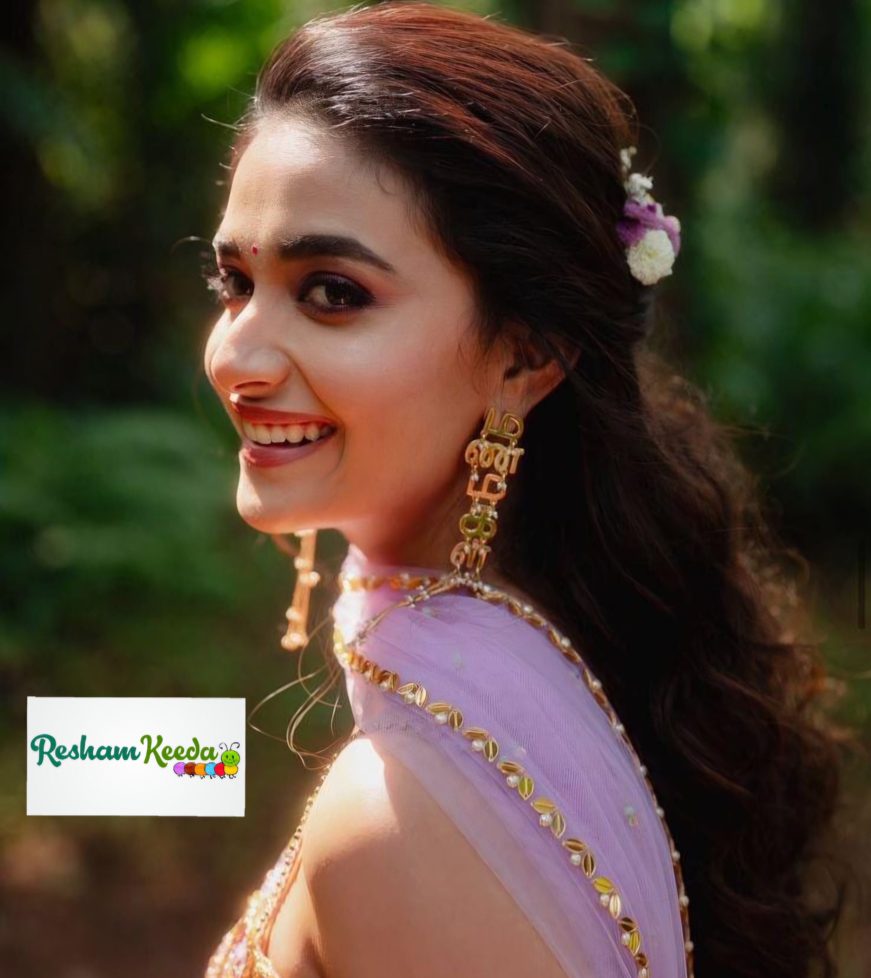 Beautiful Acrylic Long Tamil Bridal Bride Earrings for Haldi Mehendi Carnival Wedding Ceremony