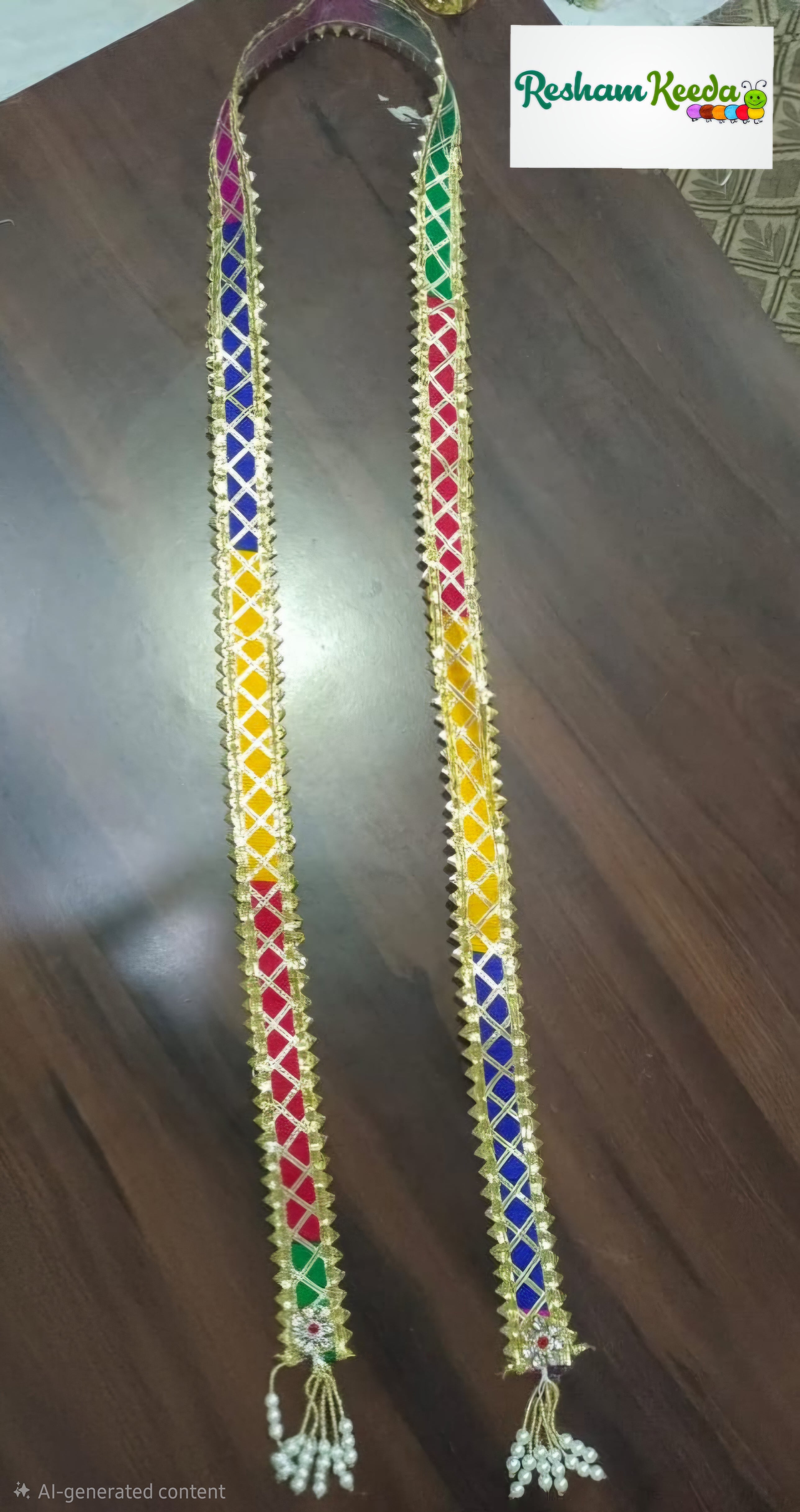 Beautiful Heavy Gota Patti Checks with Tussel Stole Mala Dupatta Patka for Swagat Baraat Haldi Mehendi Wedding Festive Gifting Giveaways (Pack of 20)