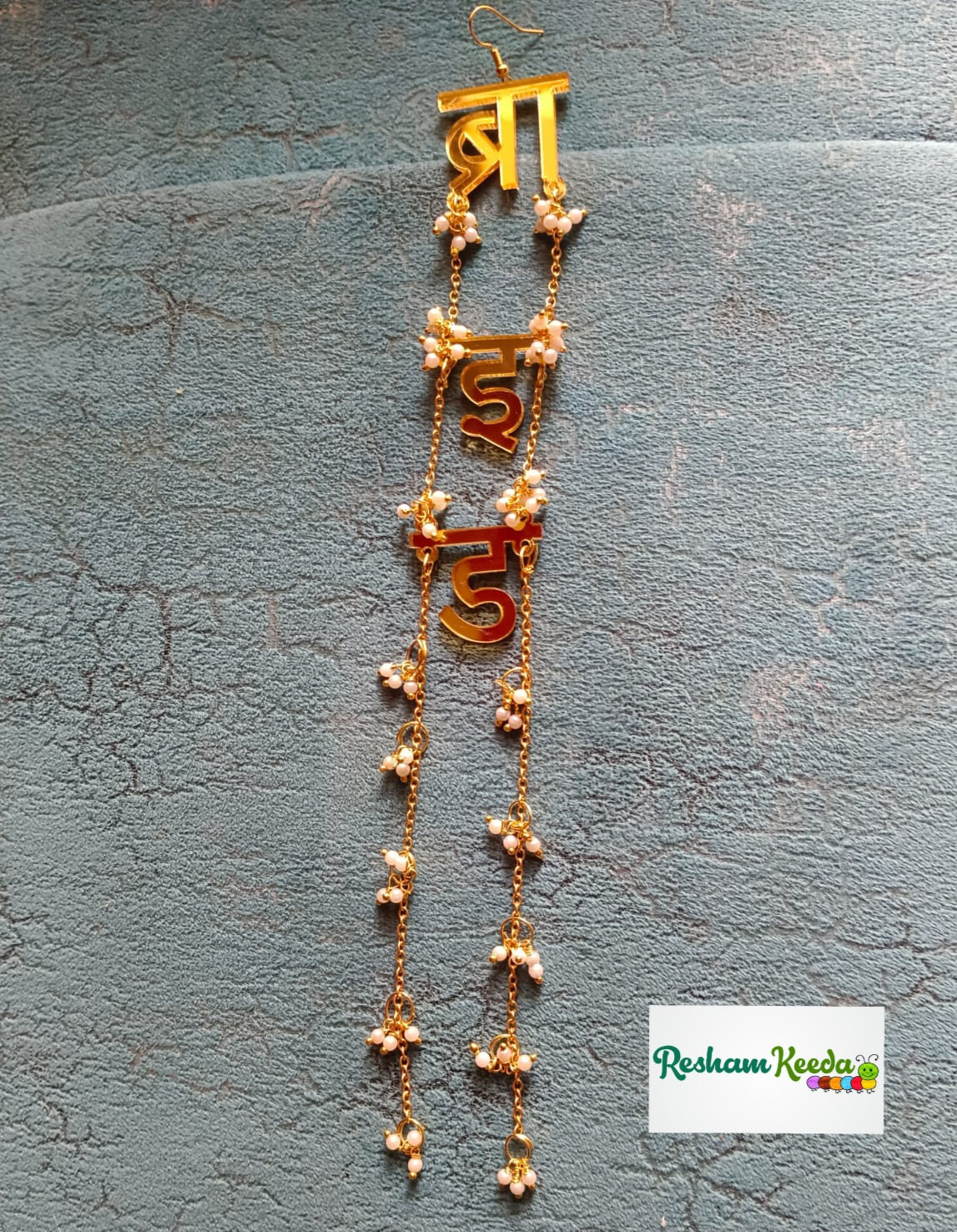 Beautiful Acrylic Long Bridal Bride Hair Accessory Brooch for Haldi Mehendi Carnival Wedding Ceremonies