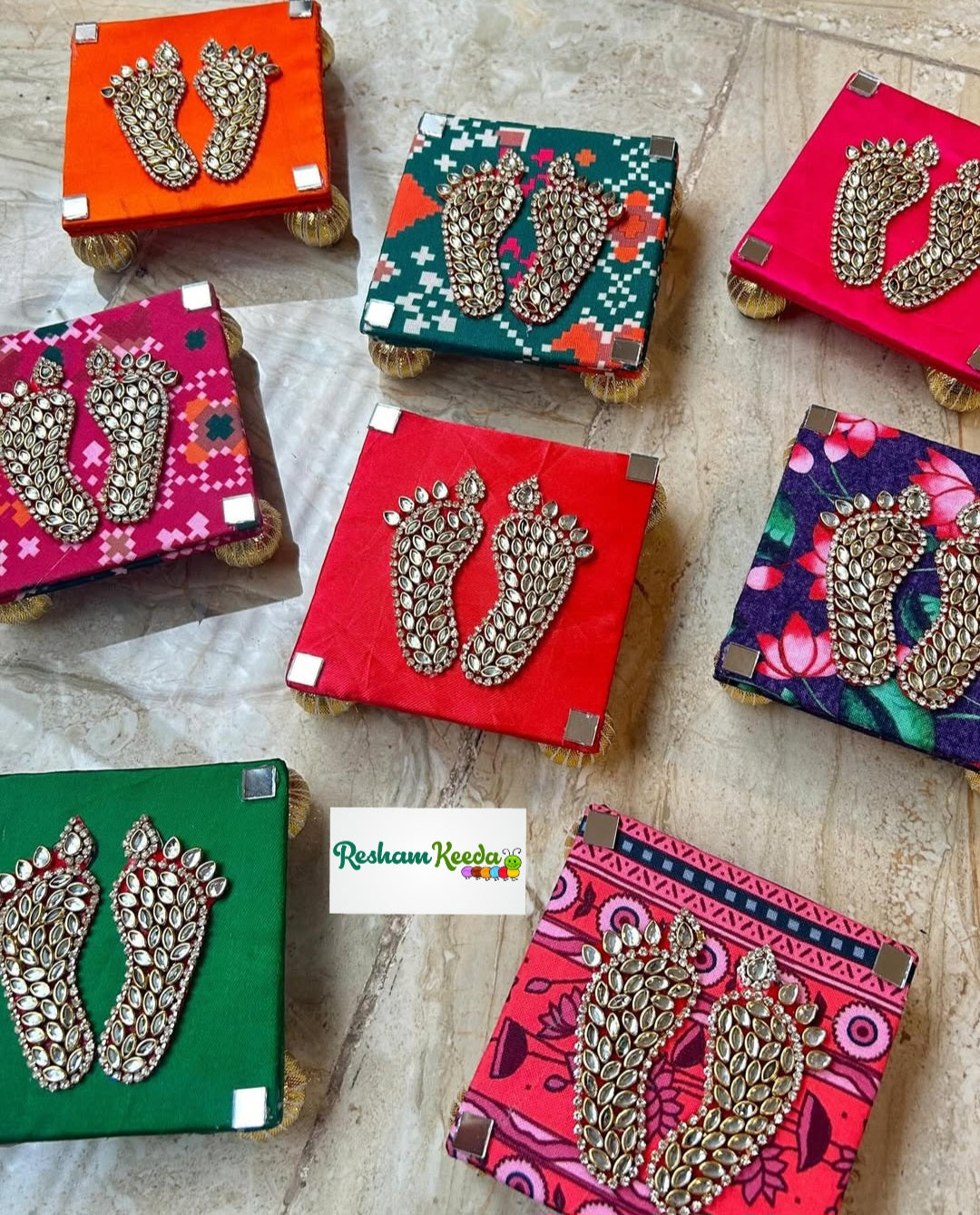 Readymade Rangoli Platter (Pack of 2)