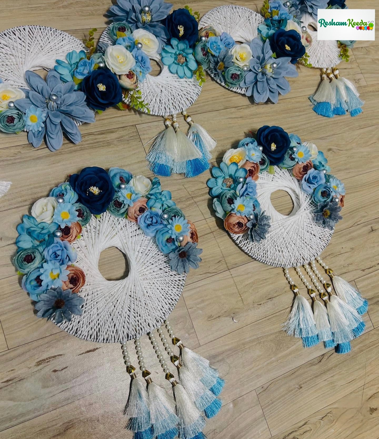 Designer Handcrafted Makruk Ring Macrame Floral Bandarwal Toran For Diwali Grah Pravesh House Warming Wedding Festival Home Decoration and Gifting