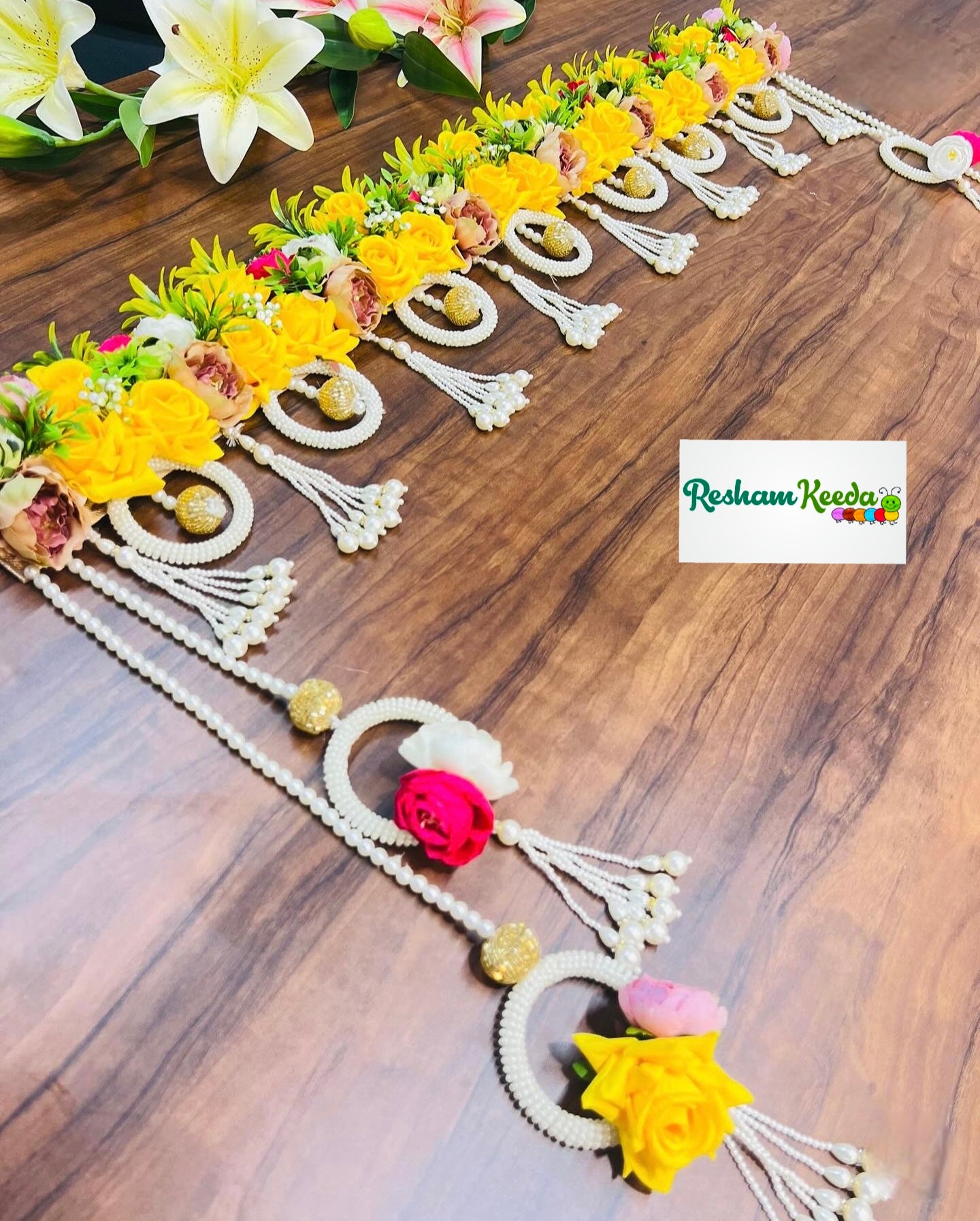 Beautifully Handcrafted Heavy Design Floral Motifs Bandarwal Toran For Diwali Grah Pravesh Festival Wedding Home Decoration and House Warming Gifting