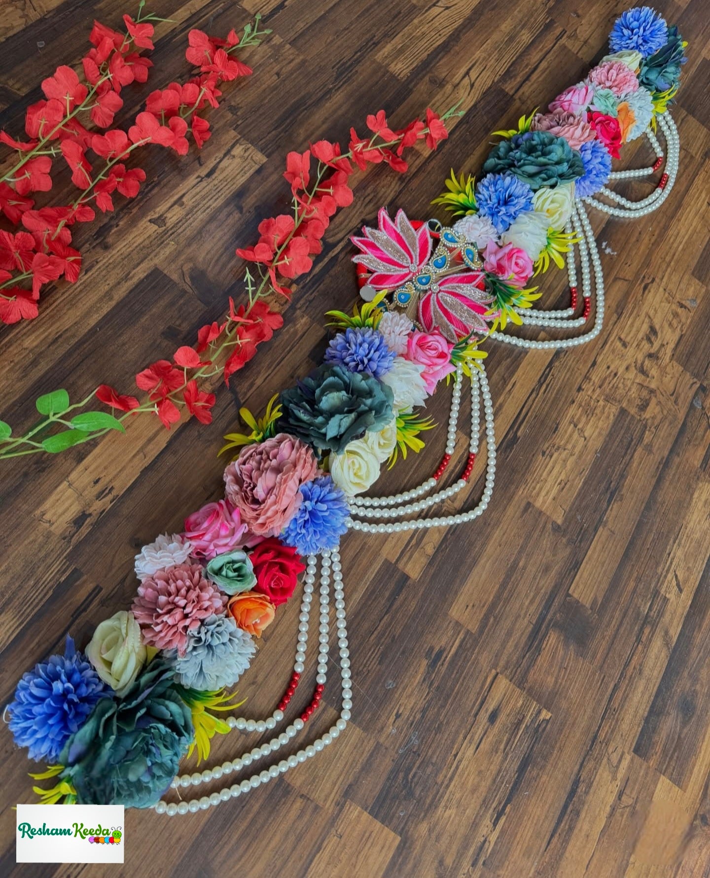 Budget Friendly Handcrafted Floral Lotus Motifs Bandarwal Toran Bandhanwar For Diwali Grah Pravesh Festival Wedding Home Decoration and House Warming Gifting