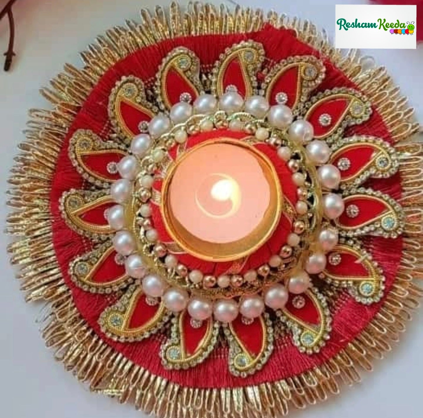 Beautiful Budget Friendly Handcrafted Kairi Design Tlight and Candle Holders for Wedding Diwali Festival and Home Decoration (Pack of 2)