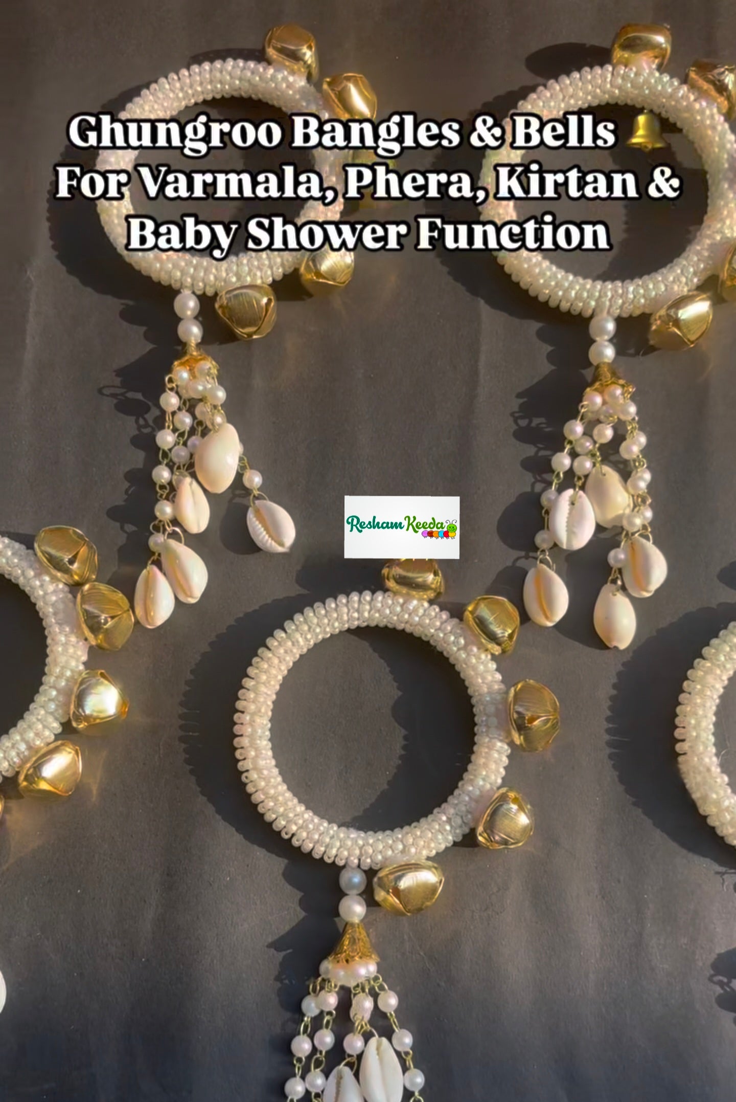 Beautiful Trending Wedding Bells Ghungroo Bangles Daflis Rattles for Welcoming Baby, Bride, Baraat Phera Haldi Mehendi Keertan Satsang Faag Faagotsav Krishna Janmotsav Janamashtmi Baby Shower Giveaways Return Gifts Gifting Favours (Pack of 10)