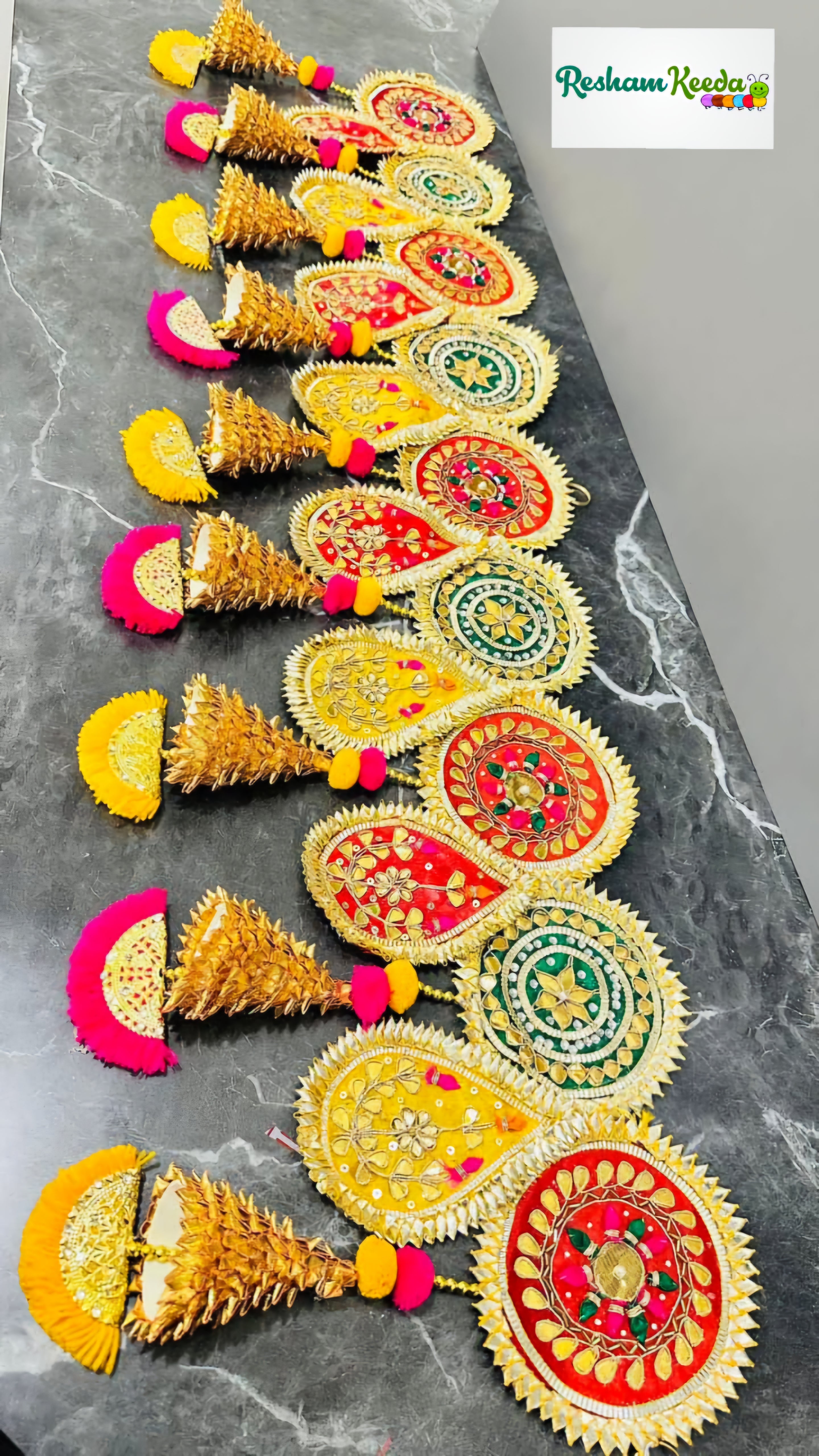 Beautiful Heavy Gota Patti Bandarwal Toran For Wedding Diwali Navratri Festival Home Decoration Grah Pravesh