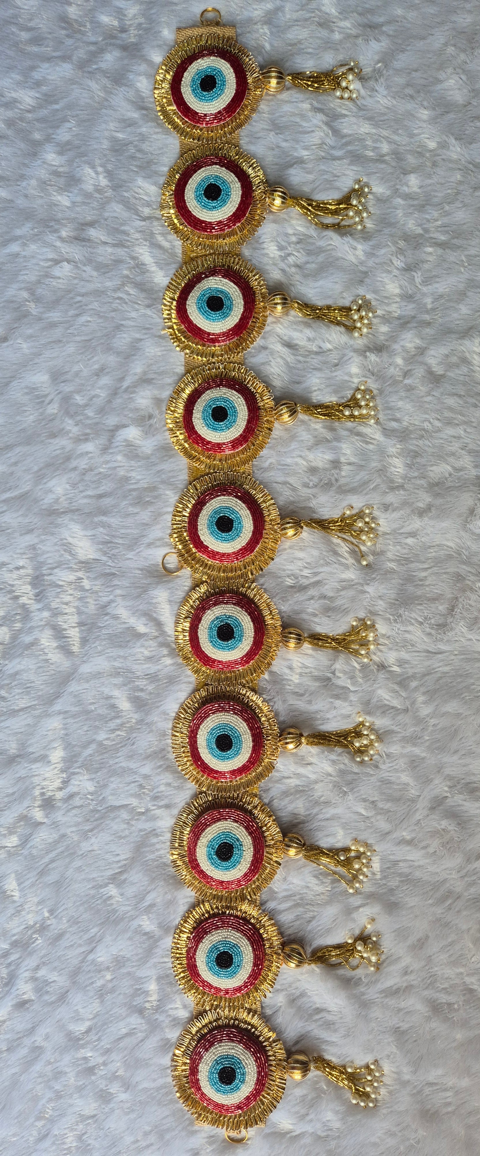 Beautiful Evil Eye Theme Bandarwal Bandhanwar Toran for Diwali Navratri Festival Wedding Home Decoration