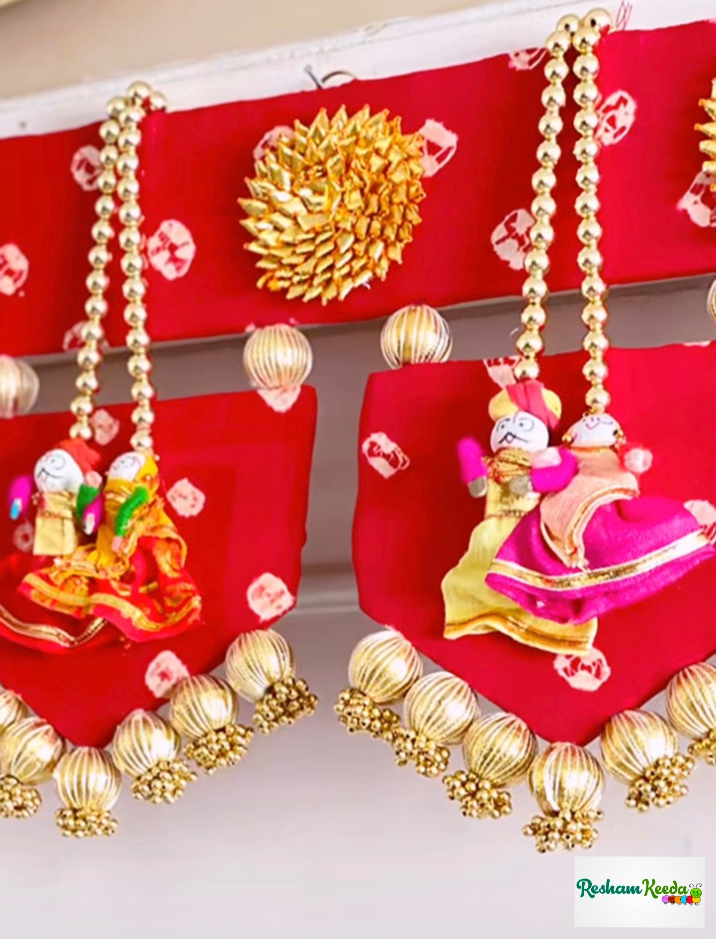 Beautiful Puppet Designer Gota Bandarwal Bandhanwar Toran For Wedding Diwali Gudi Padwa Navratri Festival Home Decoration Grah Pravesh House Warming Gifting