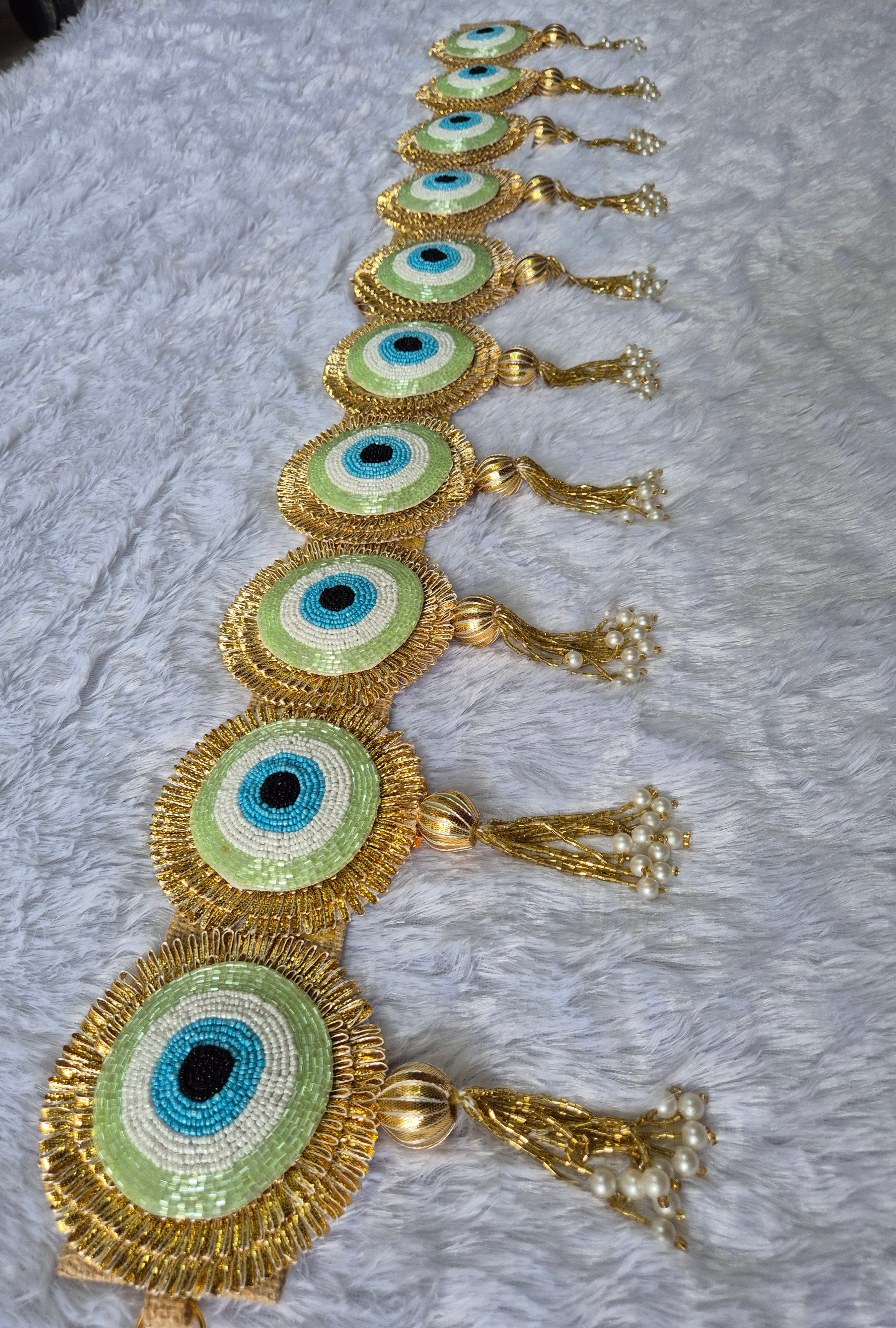 Beautiful Evil Eye Theme Bandarwal Bandhanwar Toran for Diwali Navratri Festival Wedding Home Decoration
