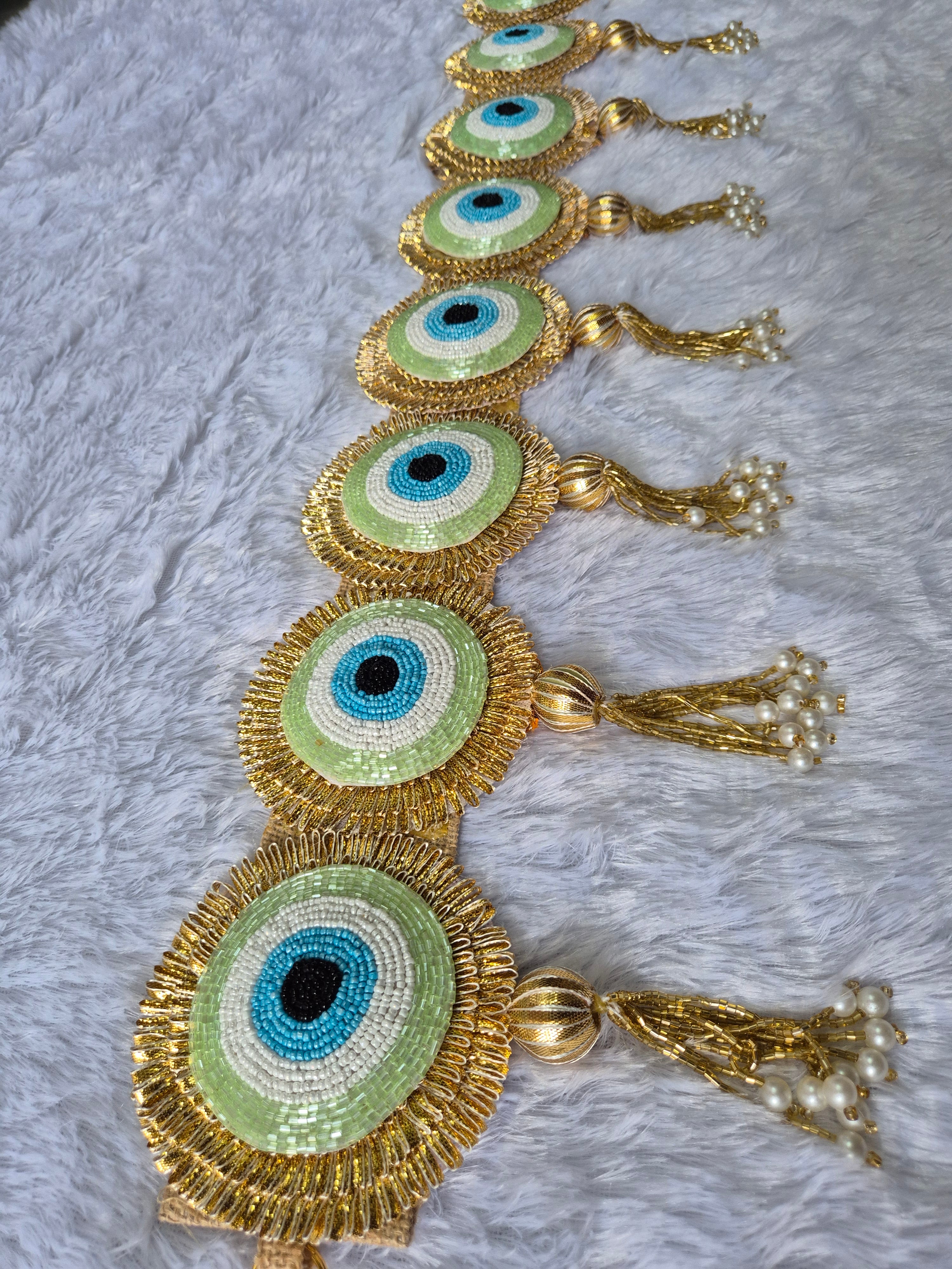 Beautiful Evil Eye Theme Bandarwal Bandhanwar Toran for Diwali Navratri Festival Wedding Home Decoration