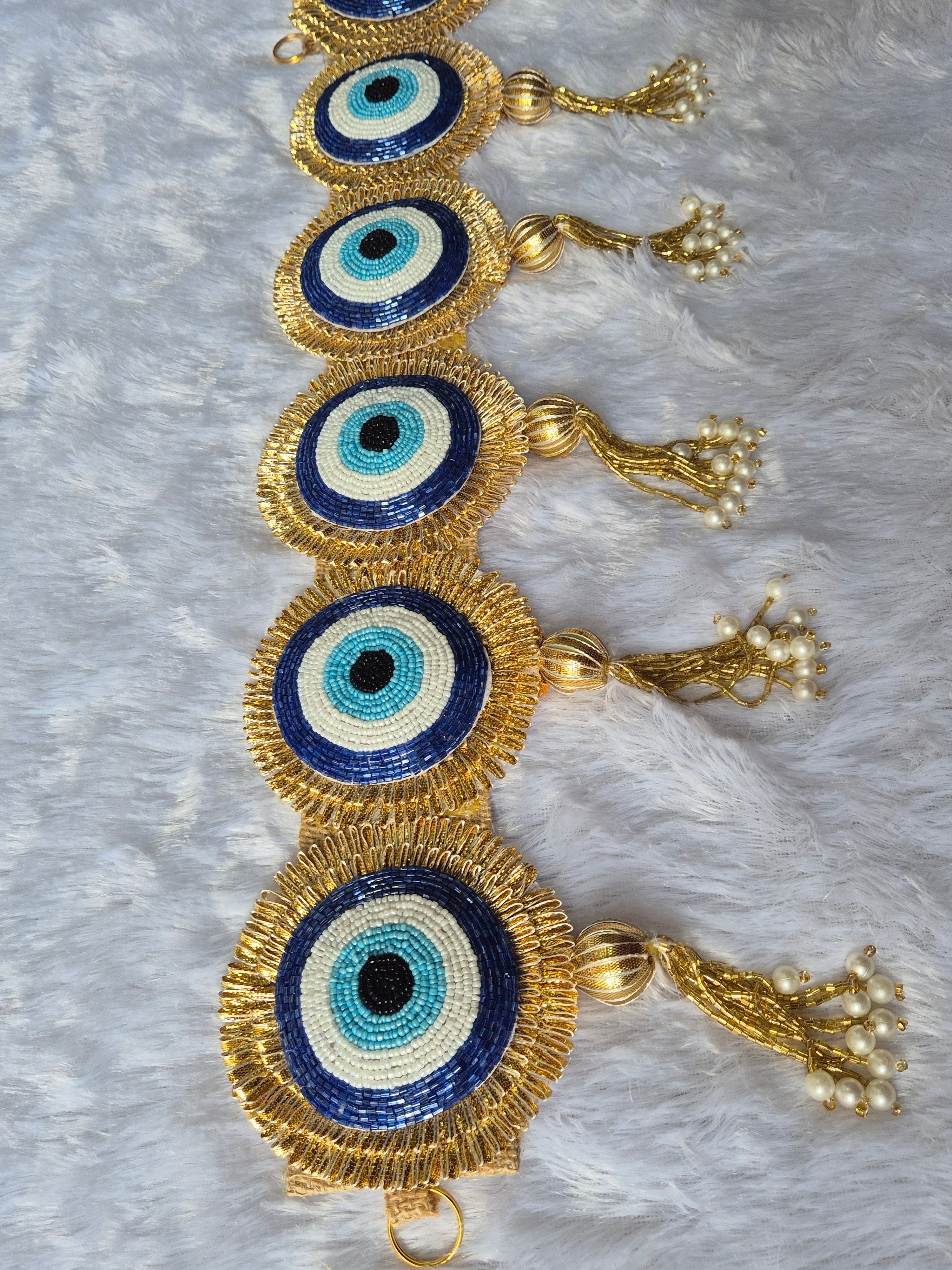 Beautiful Evil Eye Theme Bandarwal Bandhanwar Toran for Diwali Navratri Festival Wedding Home Decoration