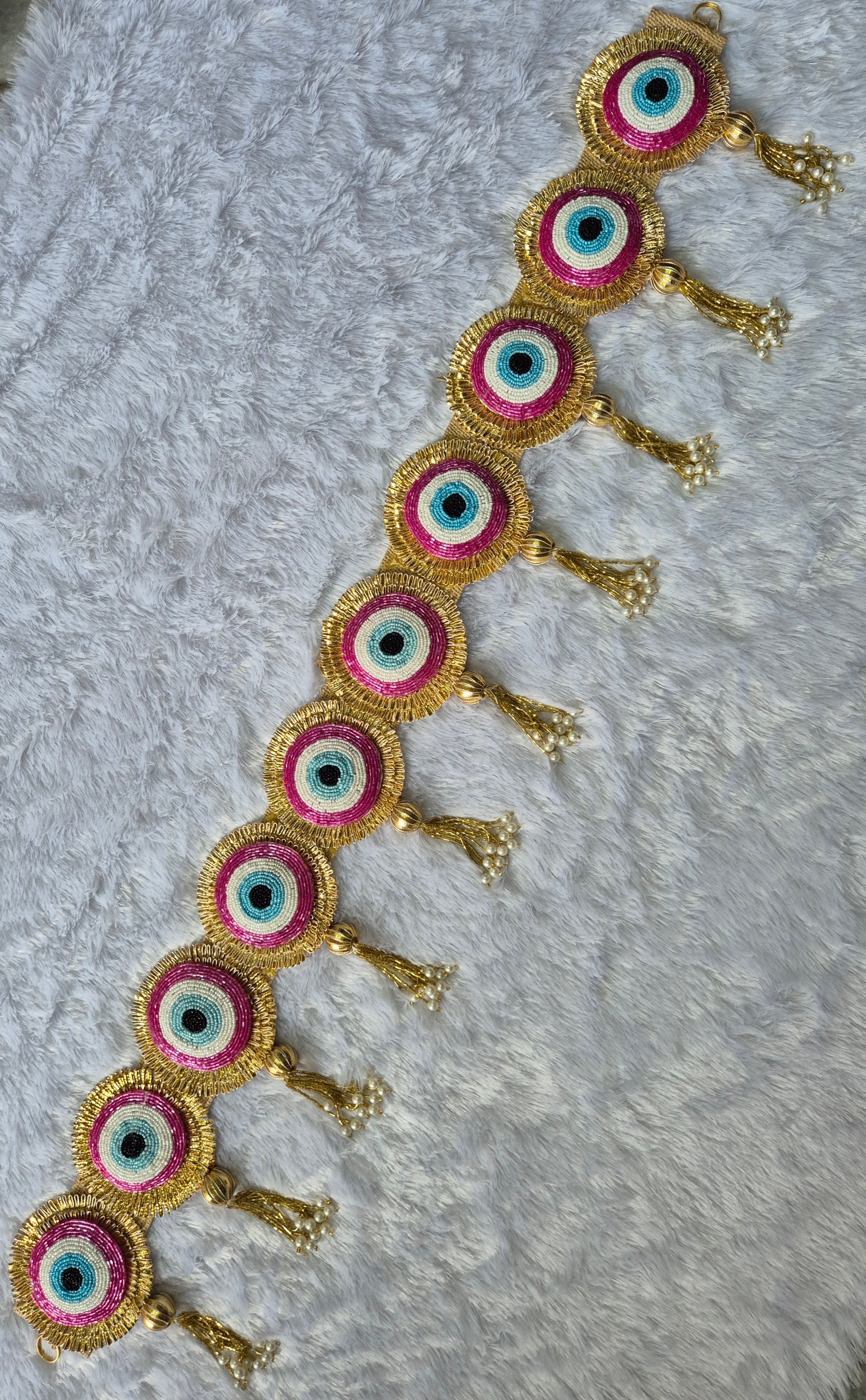 Beautiful Evil Eye Theme Bandarwal Bandhanwar Toran for Diwali Navratri Festival Wedding Home Decoration