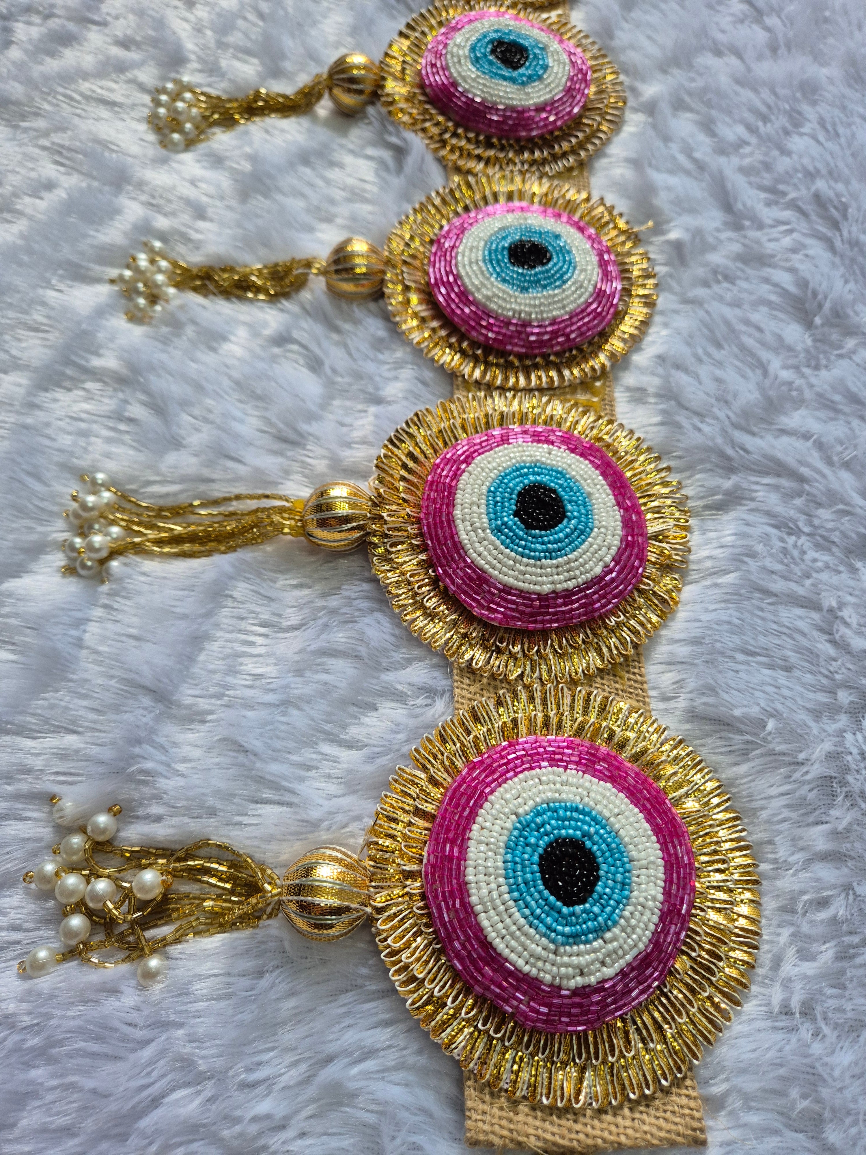 Beautiful Evil Eye Theme Bandarwal Bandhanwar Toran for Diwali Navratri Festival Wedding Home Decoration