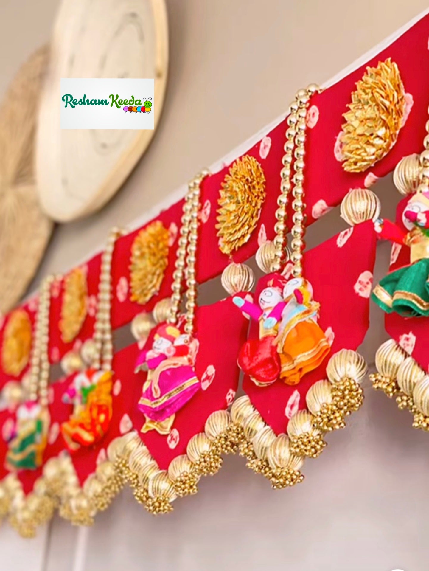 Beautiful Puppet Designer Gota Bandarwal Bandhanwar Toran For Wedding Diwali Gudi Padwa Navratri Festival Home Decoration Grah Pravesh House Warming Gifting