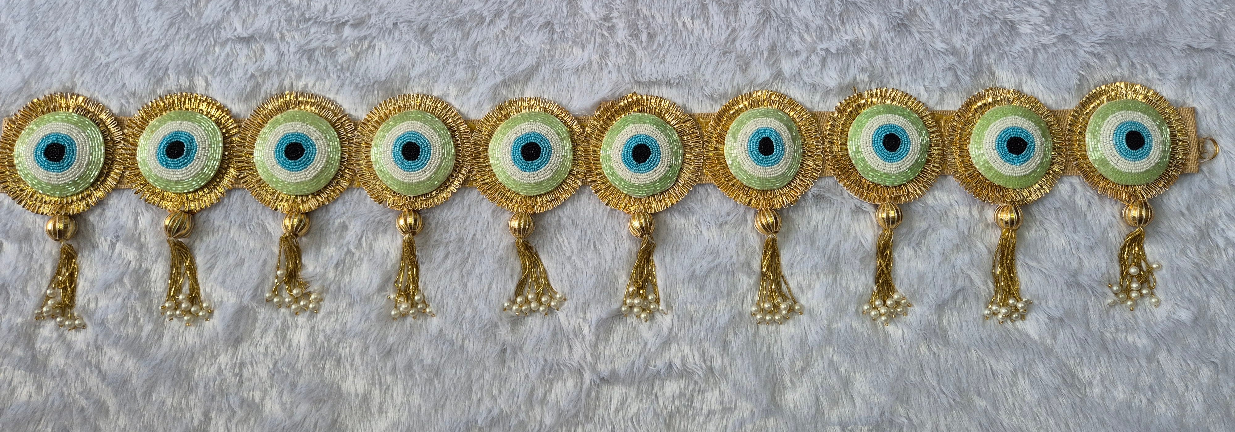 Beautiful Evil Eye Theme Bandarwal Bandhanwar Toran for Diwali Navratri Festival Wedding Home Decoration