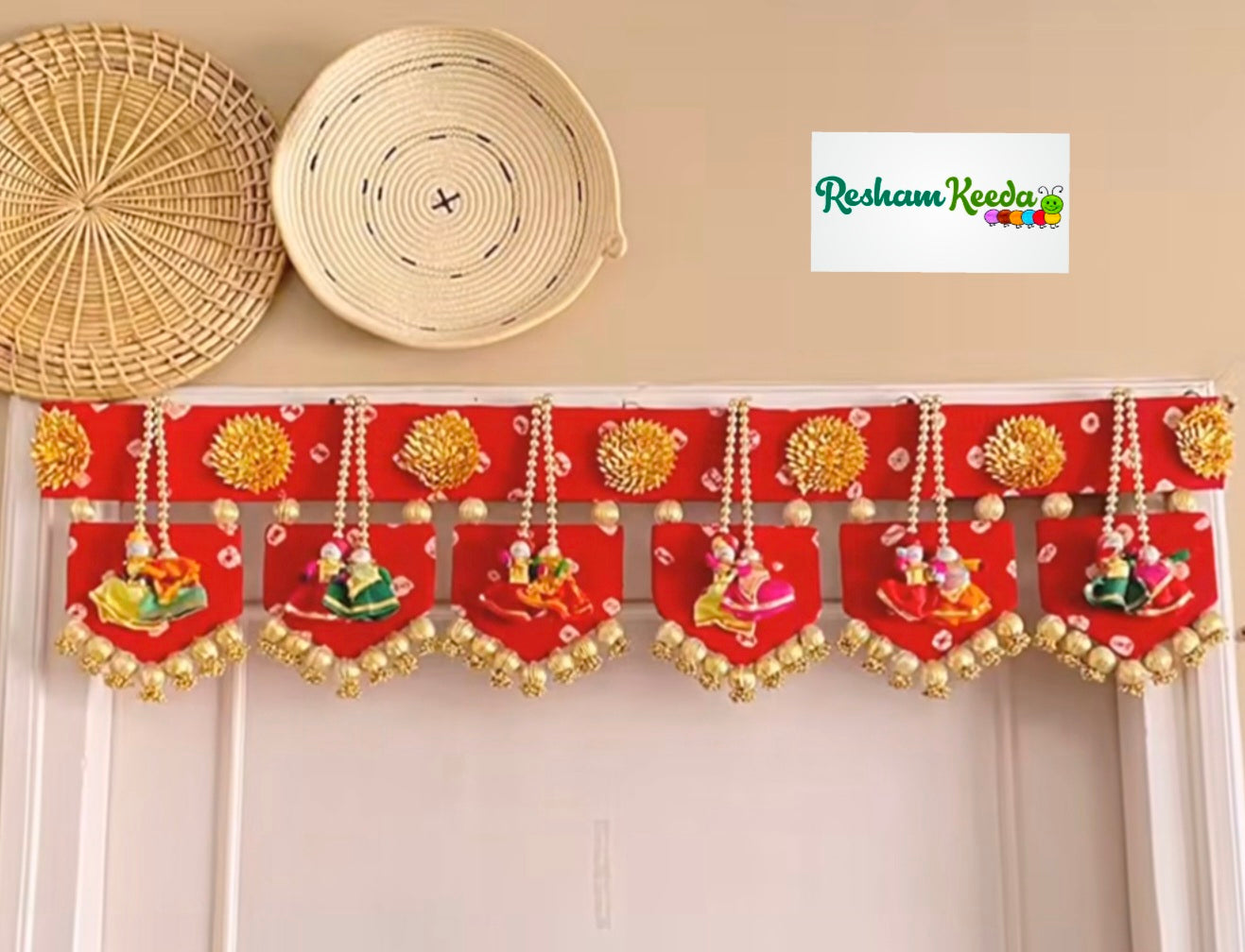 Beautiful Puppet Designer Gota Bandarwal Bandhanwar Toran For Wedding Diwali Gudi Padwa Navratri Festival Home Decoration Grah Pravesh House Warming Gifting