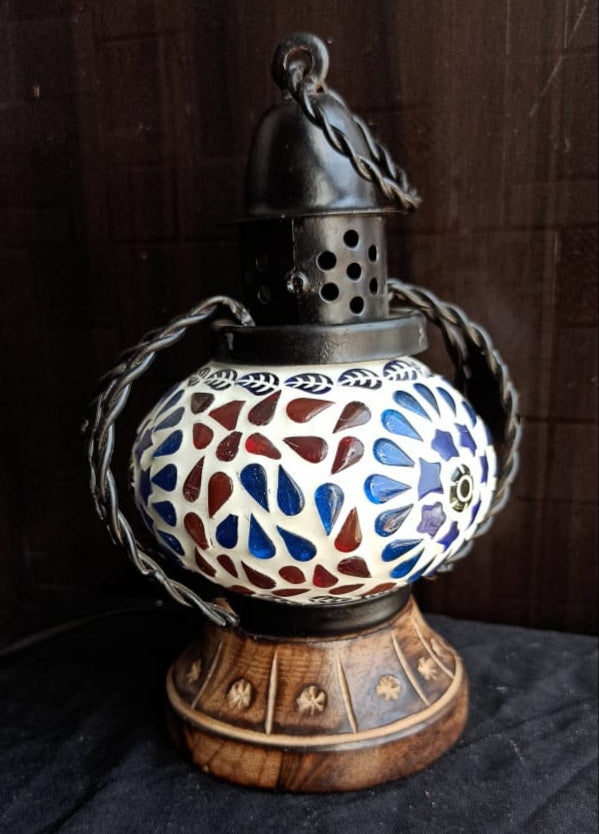 Handcrafted Wooden Decorative LED Lamp / Lantern