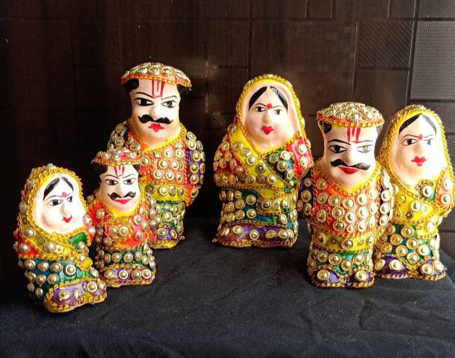 Rajasthani Traditional Handmade Isar Gangaur Idol & Figurine for Gangaur Gangor Pooja Festival (Pair)