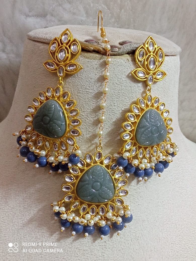 Beautiful Indian Kundan Earrings Studs Elegant Jewelry Set all colors  availableC | eBay