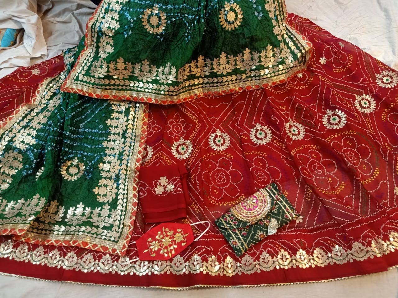 SUSHILA KRISHNA CREATIONS Maa Lehenga Chunri for Goddess Idol | Dress for  Radha Rani, Saraswati Devi, Durga Maa, Laxmi with Laddu Gopal Dress - Red |  Dress Price in India - Buy